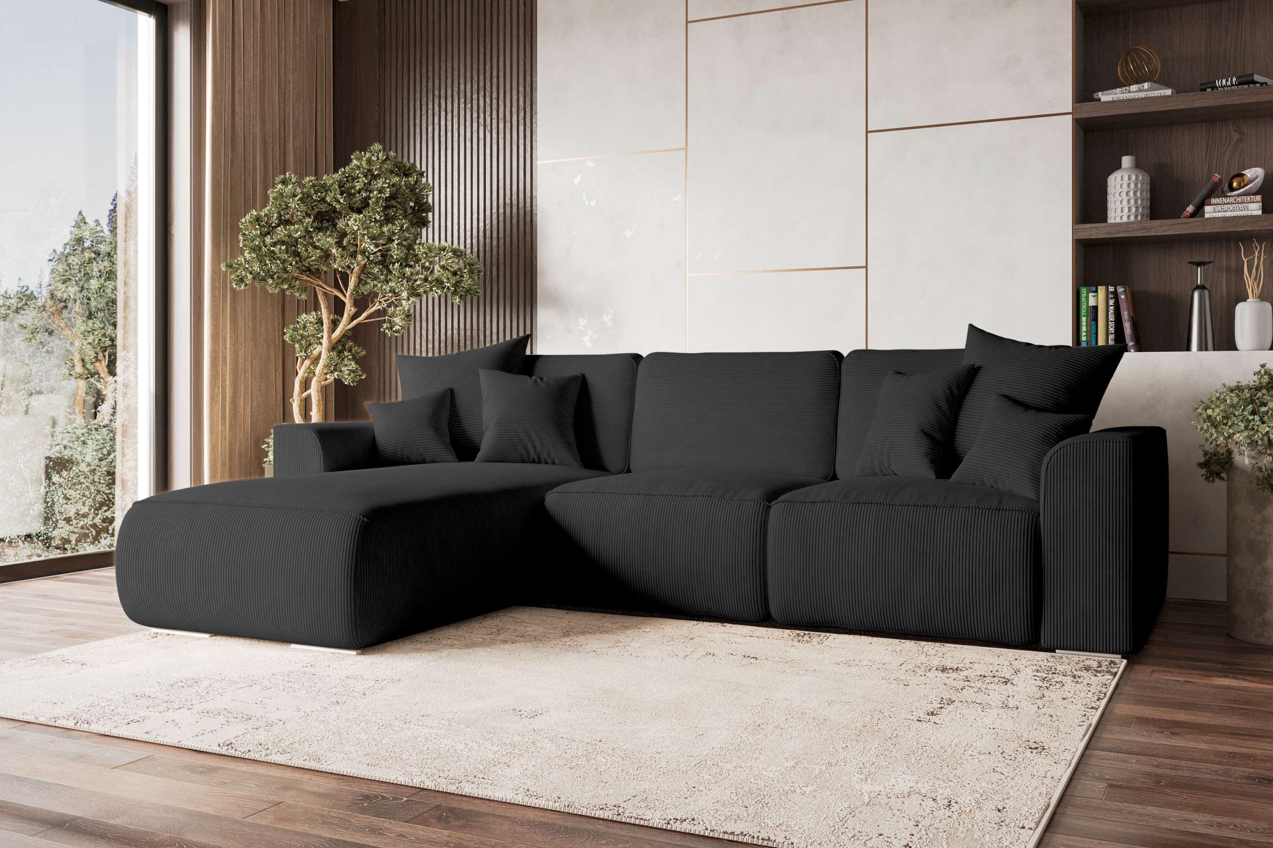 99rooms Ecksofa Gusto, Sofa L-Form, Eckcouch, mit abnehmbaren Kissen, Rundu günstig online kaufen