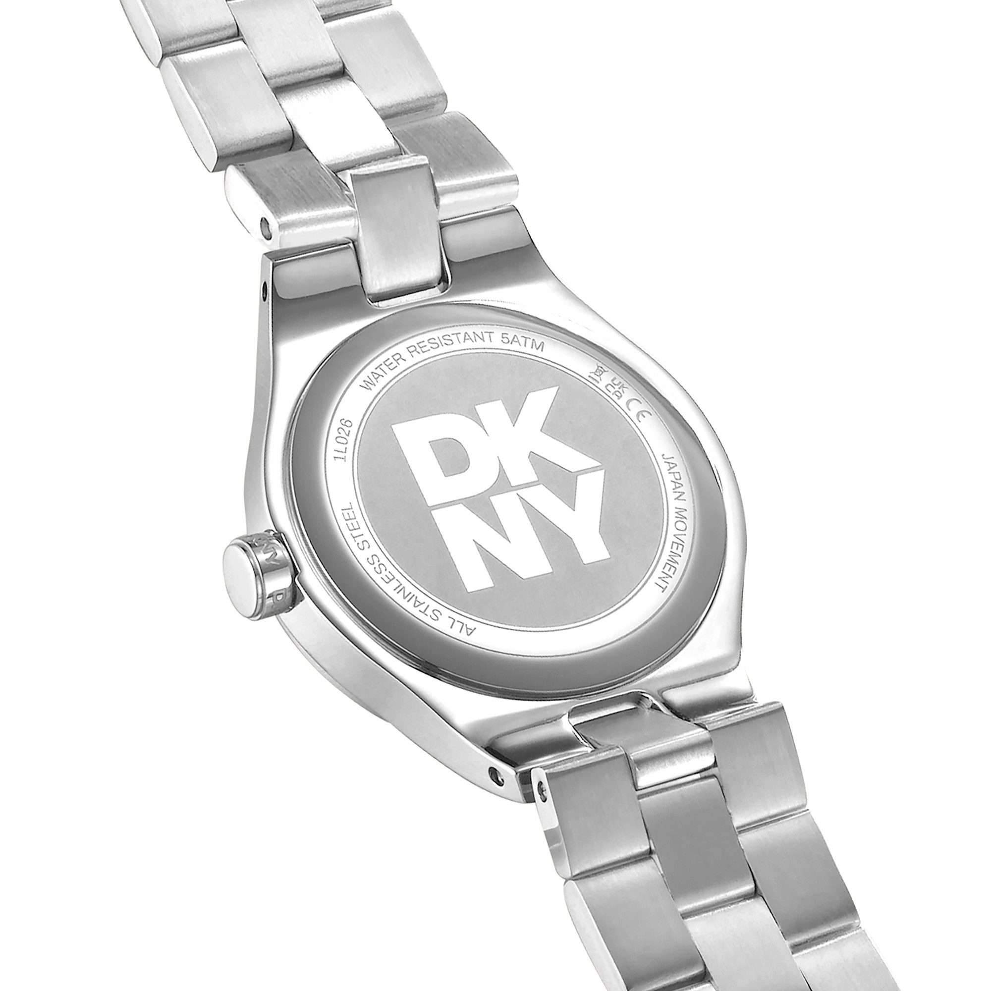 DKNY Quarzuhr Parsons Midi DK1L026M0015, Armbanduhr, Damenuhr, Edelstahlarmband, analog