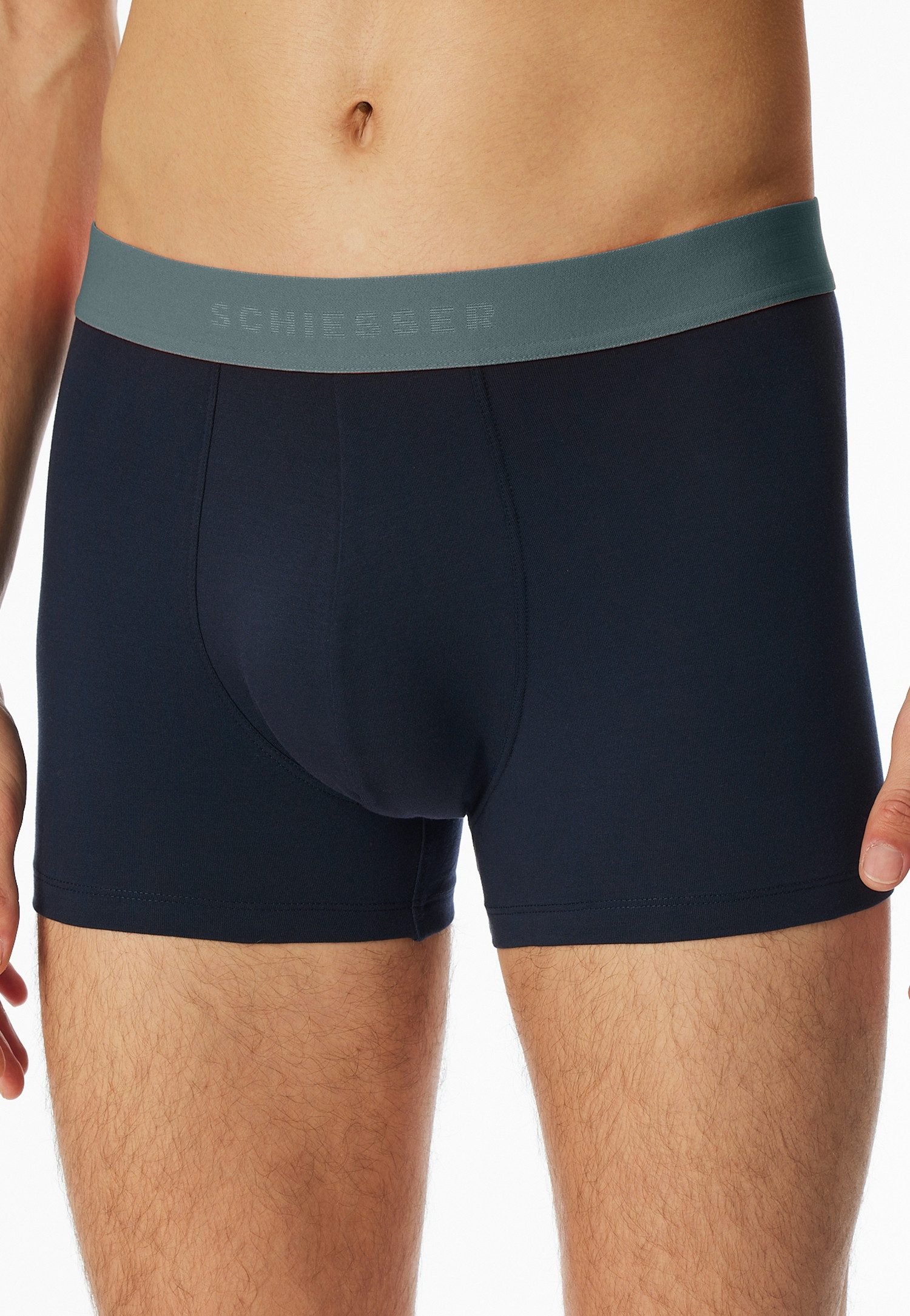 Schiesser Boxershorts 95/5 Multipacks (3er Pack) mit farblich abgesetztem, günstig online kaufen