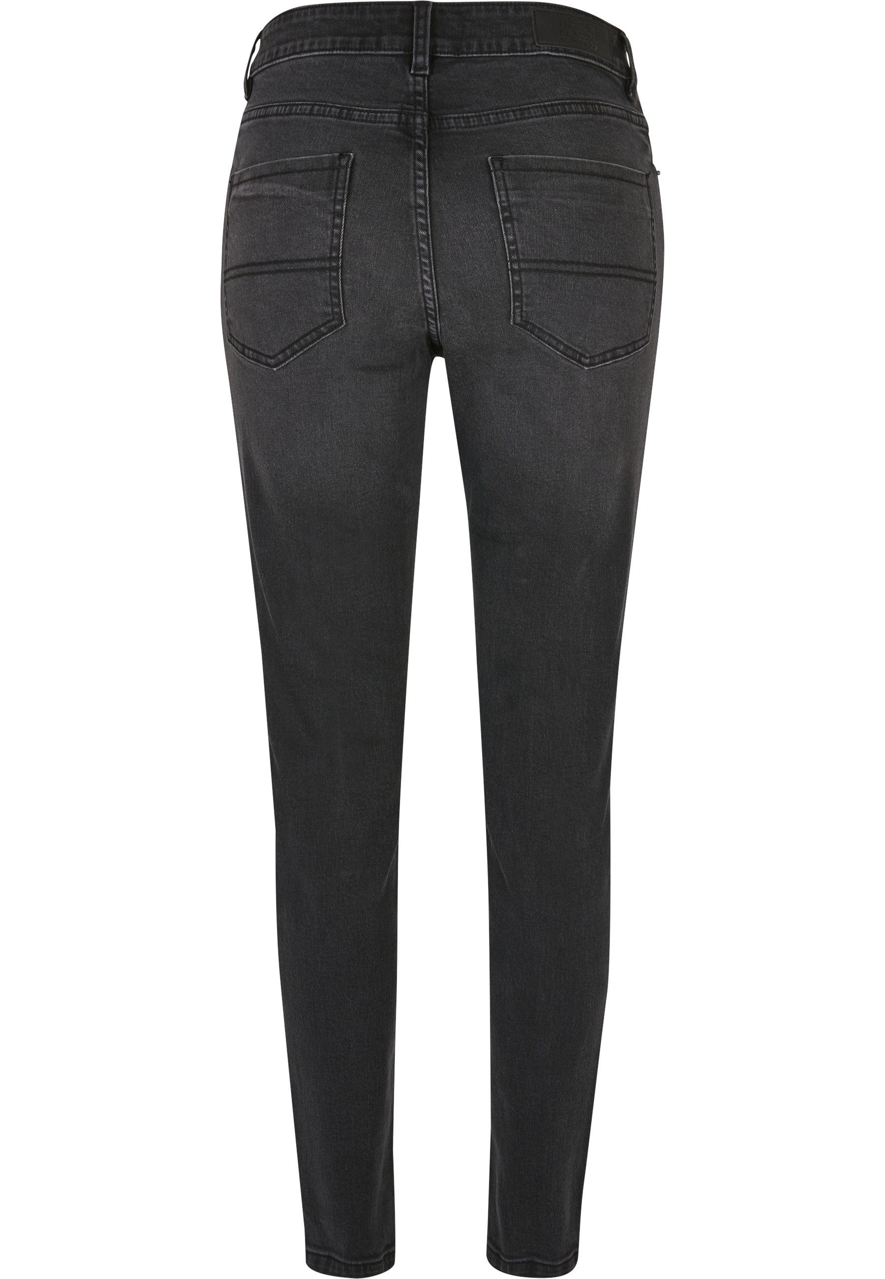 URBAN CLASSICS Bequeme Jeans Urban Classics Damen Ladies Mid Waist Skinny Jeans (1-tlg)