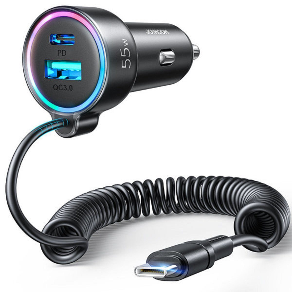 55W Auto-Schnellladegerät 3in1 Smartphone-Ladegerät