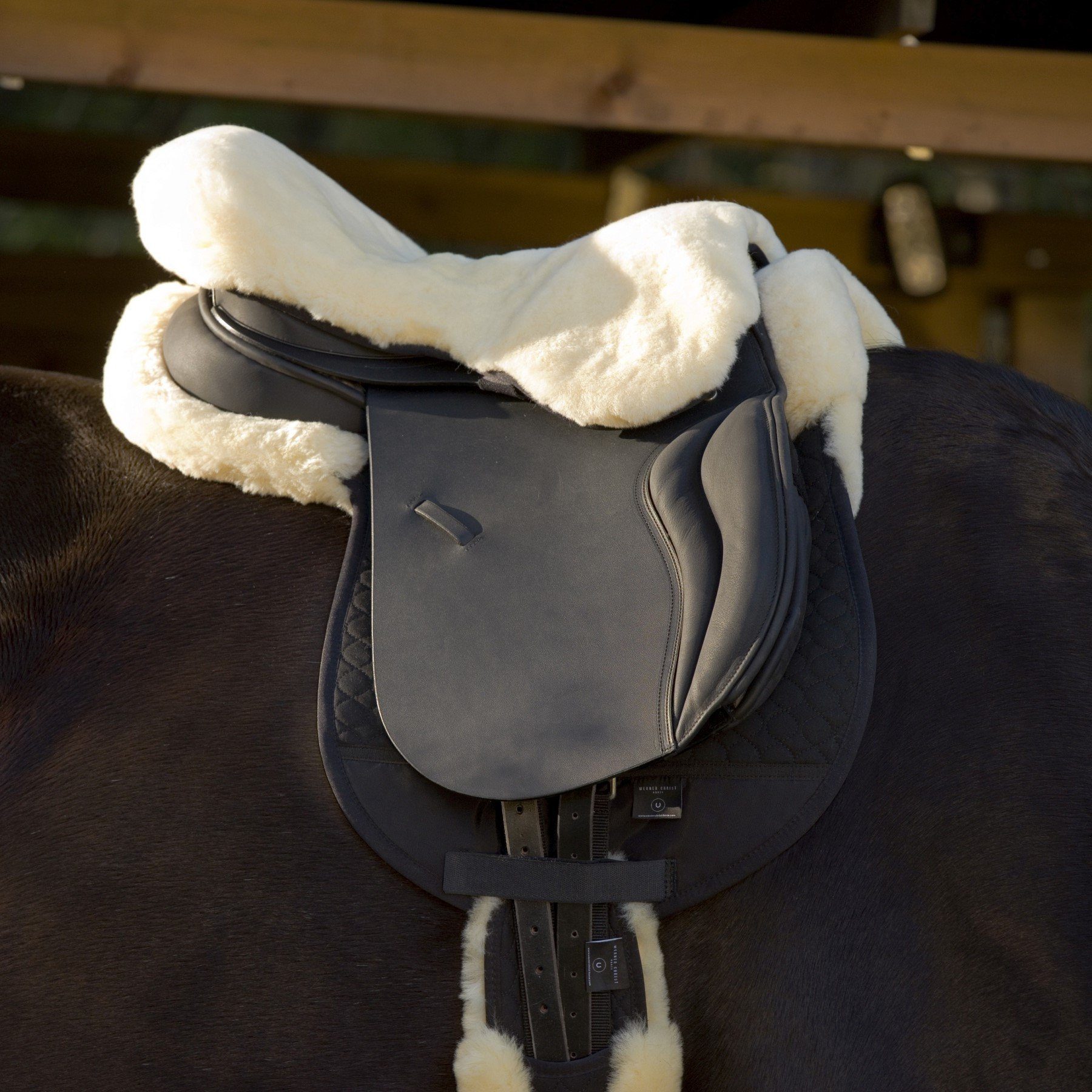 Werner Christ Horse Sattelbezug Sattelsitzbezug Englisch, aus echtem Lammfell – Bild 4 von 5