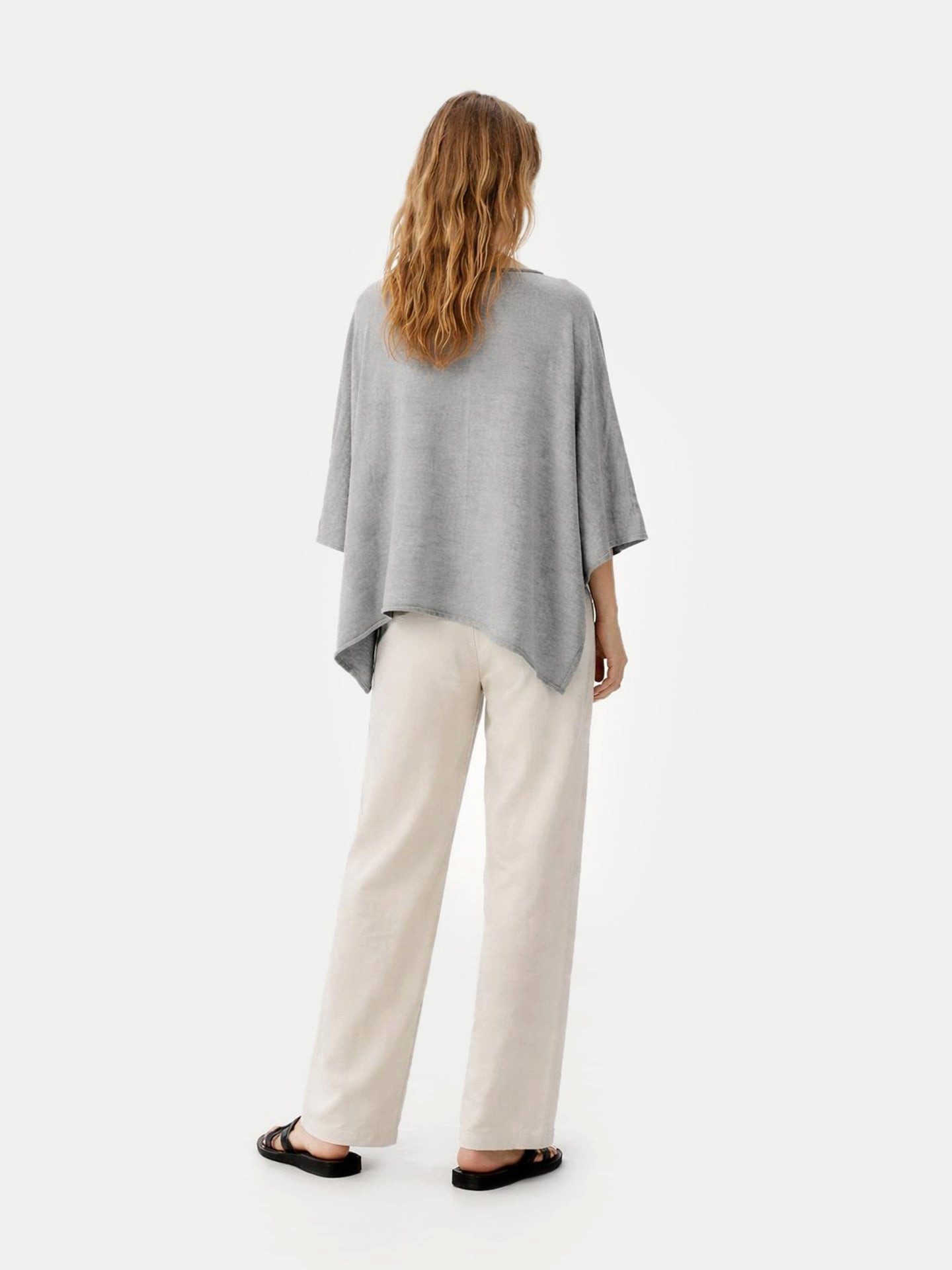 GOBI Cashmere Poncho Timeless Kaschmir-Poncho mit Bootsausschnitt