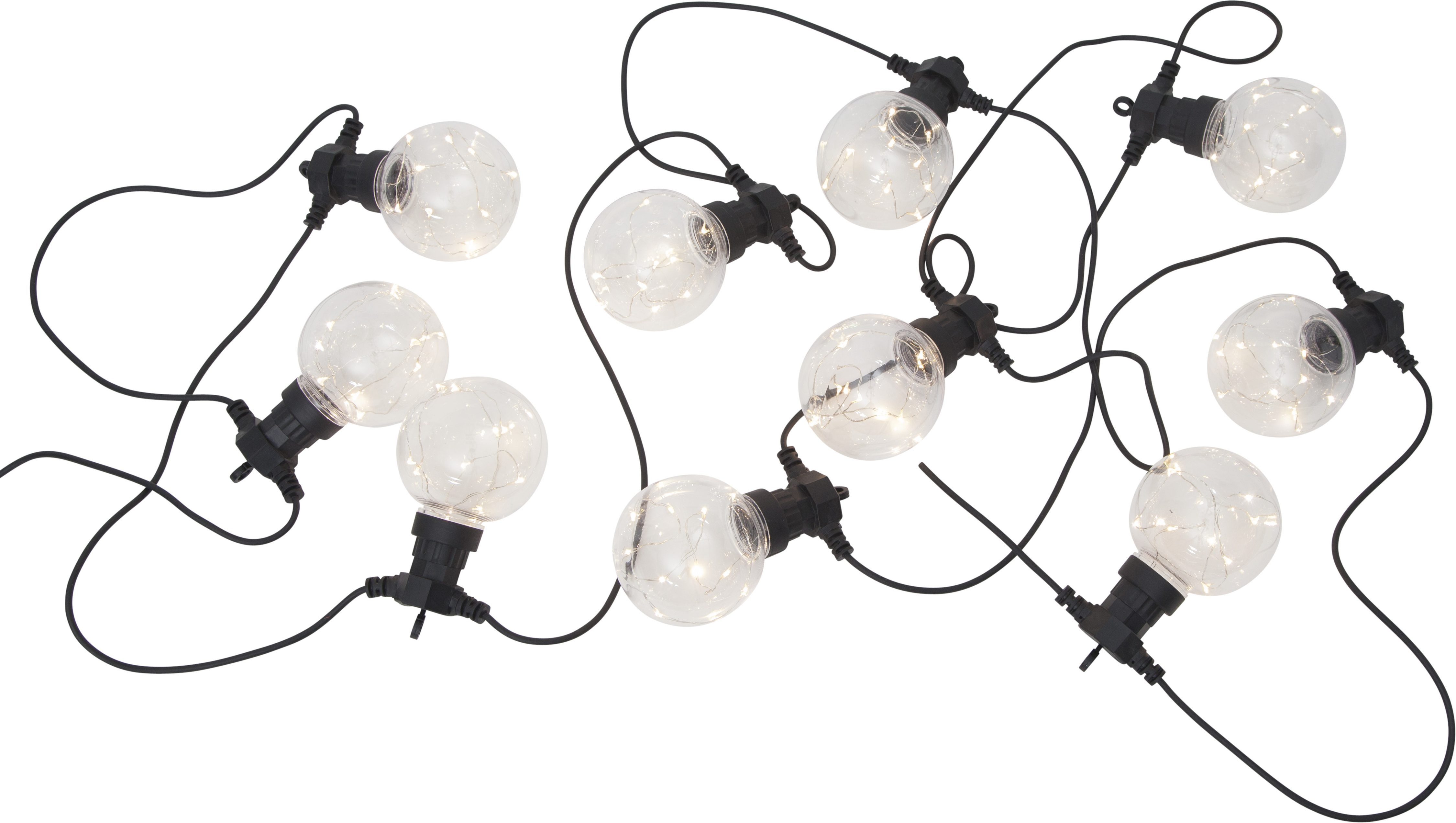 STAR TRADING LED-Lichterkette Big Circus, 10-flammig, Kunststoff, mit Haken zum Aufhängen,  ca. 4,5 m, outdoor