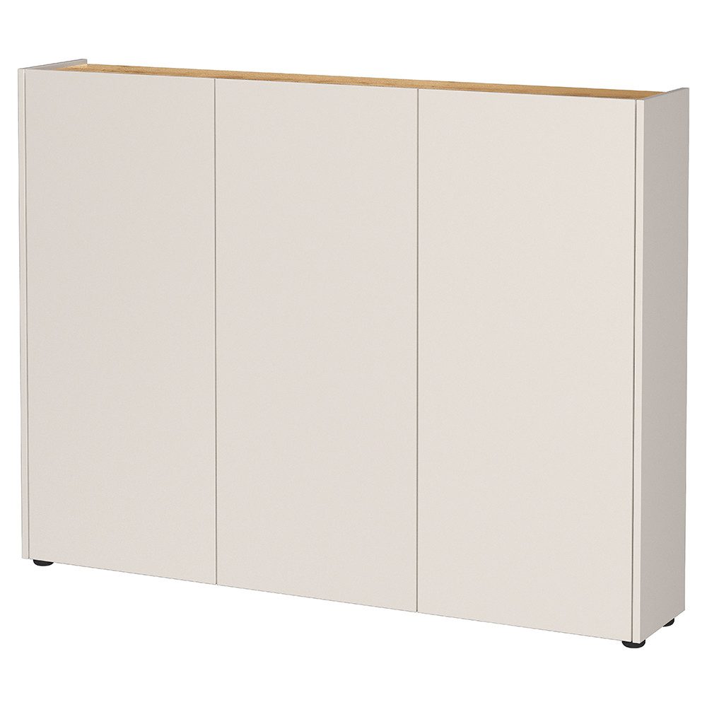 Lomadox Schuhschrank LAPUA-01 in Kaschmir und Eiche, 3-türig, ideal für sch günstig online kaufen