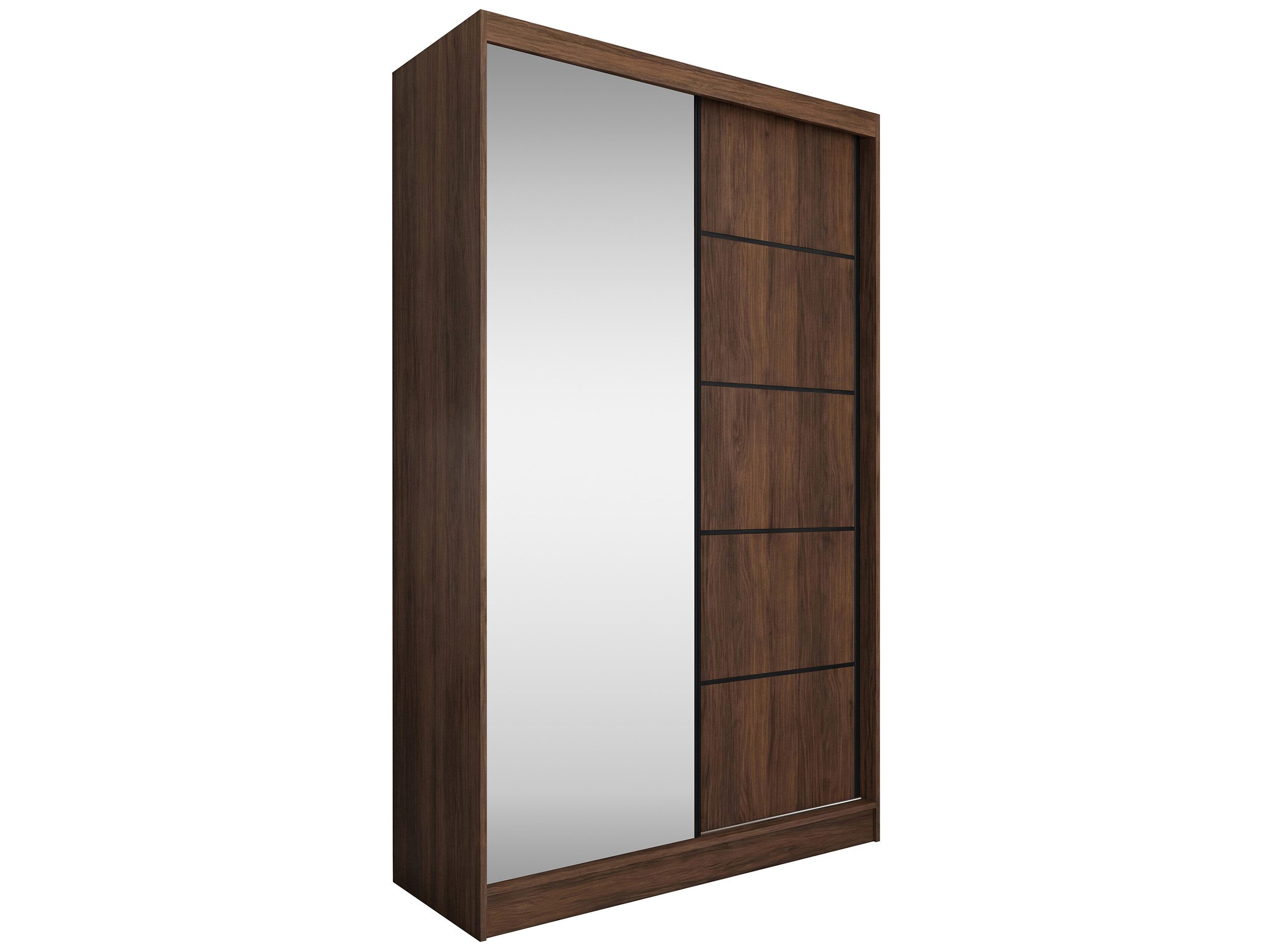 Beautysofa Schiebetürenschrank MARIKA II mit Schubladen, Spiegeln und Kleiderstange