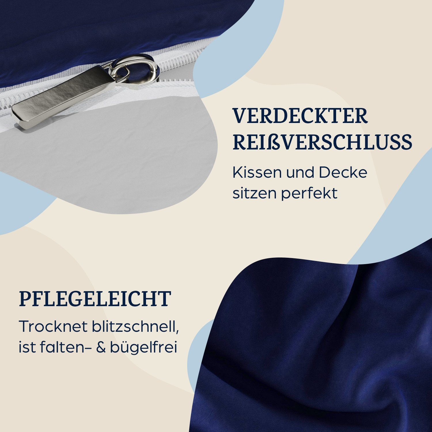 sleepwise Bettwäsche Soft Wonder-Edition Bettwäsche, Mikrofaser-Fleece, 3 teilig, Mikrofaser Bettbezug Set mit Kissenbezug Kissen Hüllen Bettzeug