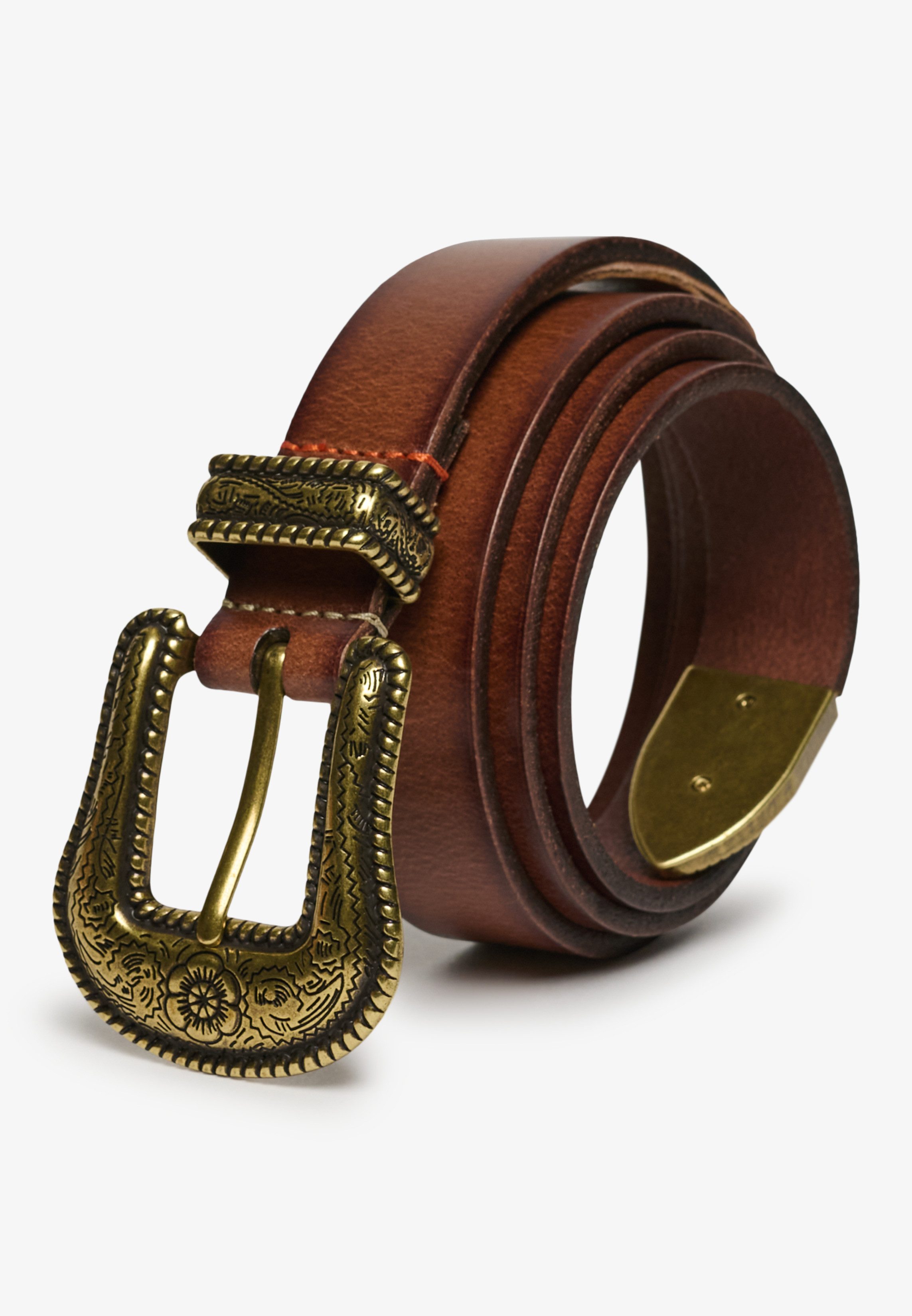 Superdry Ledergürtel SKINNY WESTERN BELT aus Büffelleder, mit Casual Passform, unifarbenes Design