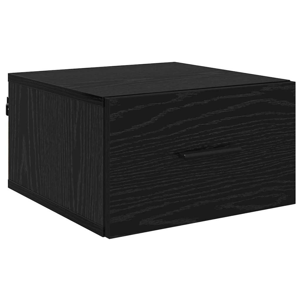 vidaXL Nachttisch Nachttisch Schwarz Eichen-Optik 35 x 35 x 20 cm Holzwerkstoff (1-St)