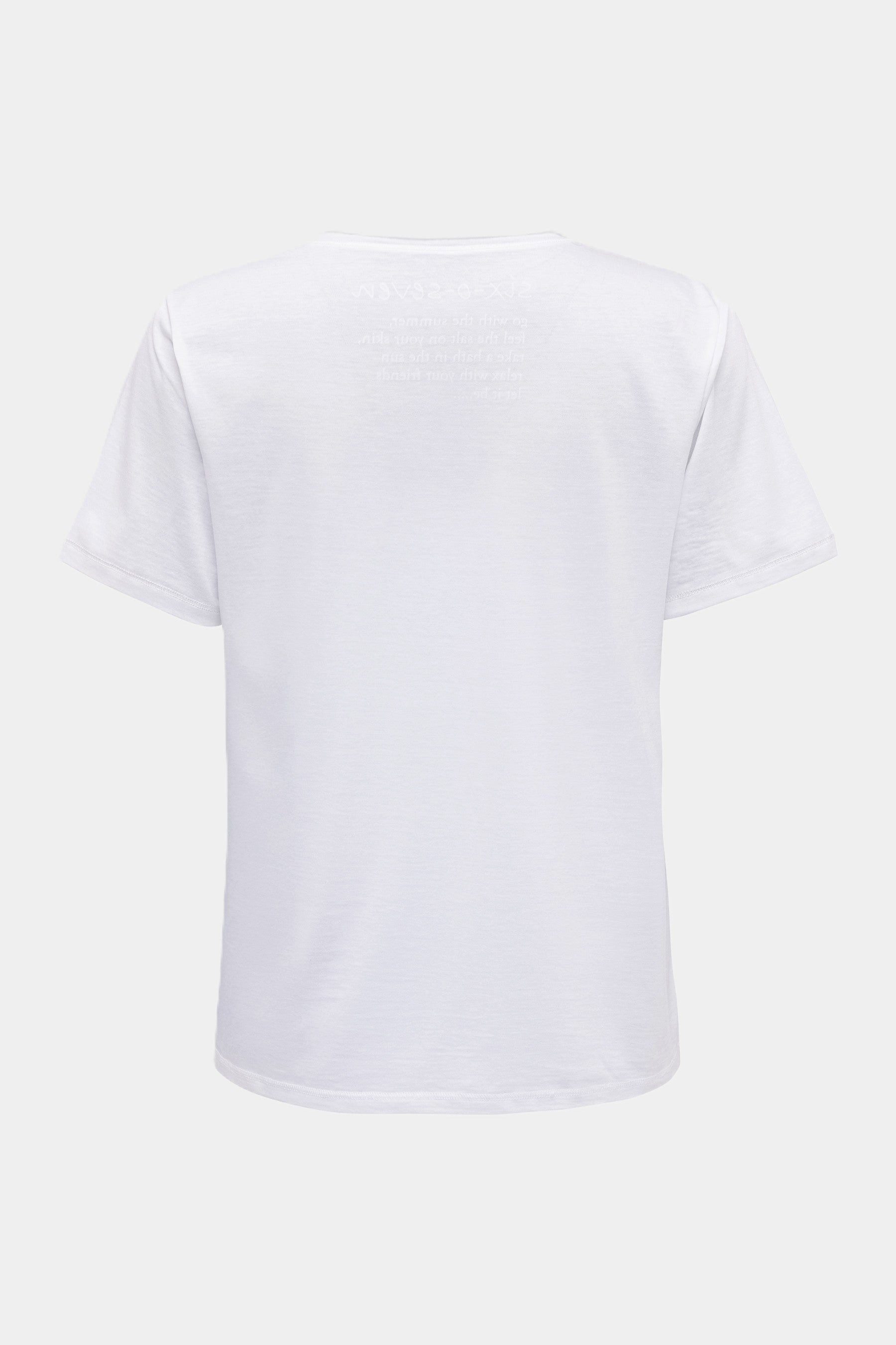 six-o-seven T-Shirt Six-o-Seven T-Shirt mit pinken Leopard-Print WHITE günstig online kaufen