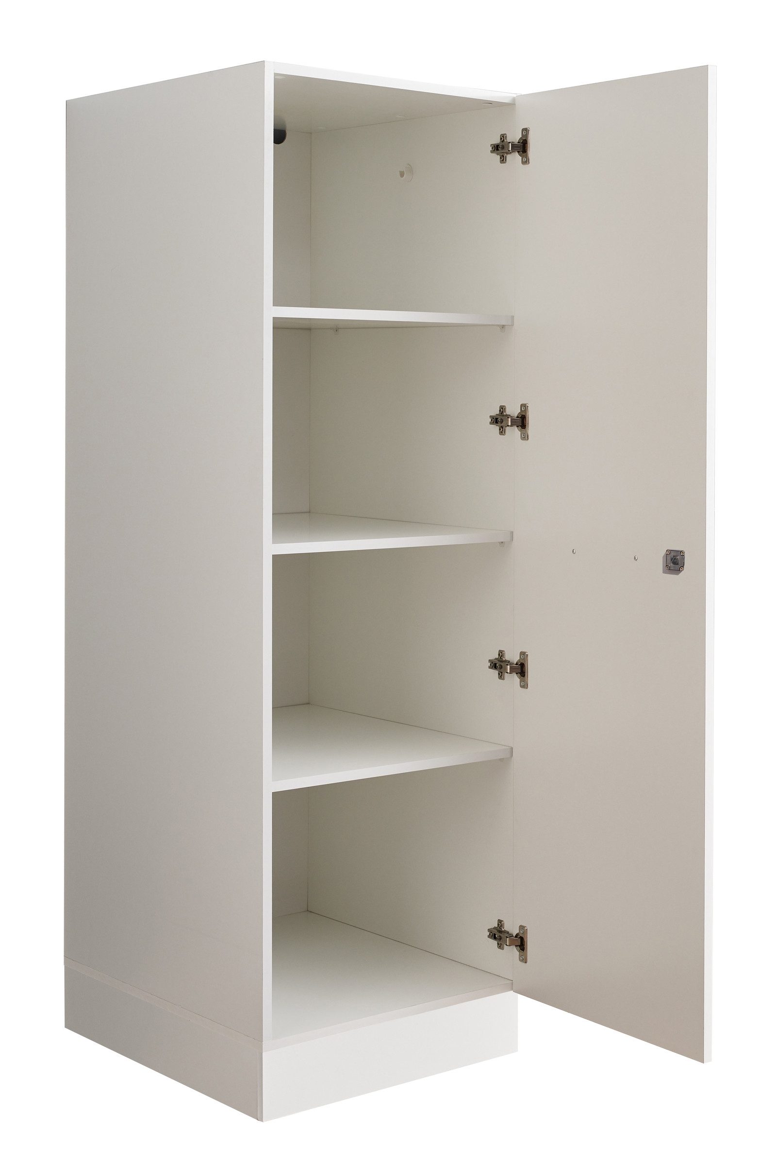 BEGA BBK Stauraumschrank in weiß, Holzwerkstoff - 50x162x67,5cm (BxHxT)
