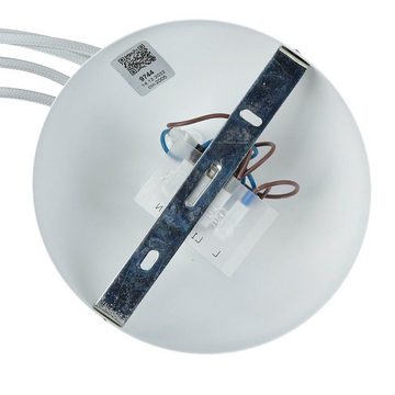 Licht-Erlebnisse Pendelleuchte SPIDER, ohne Leuchtmittel, Hängelampe Weiß Metall Kabel E27 auffällig Esszimmer