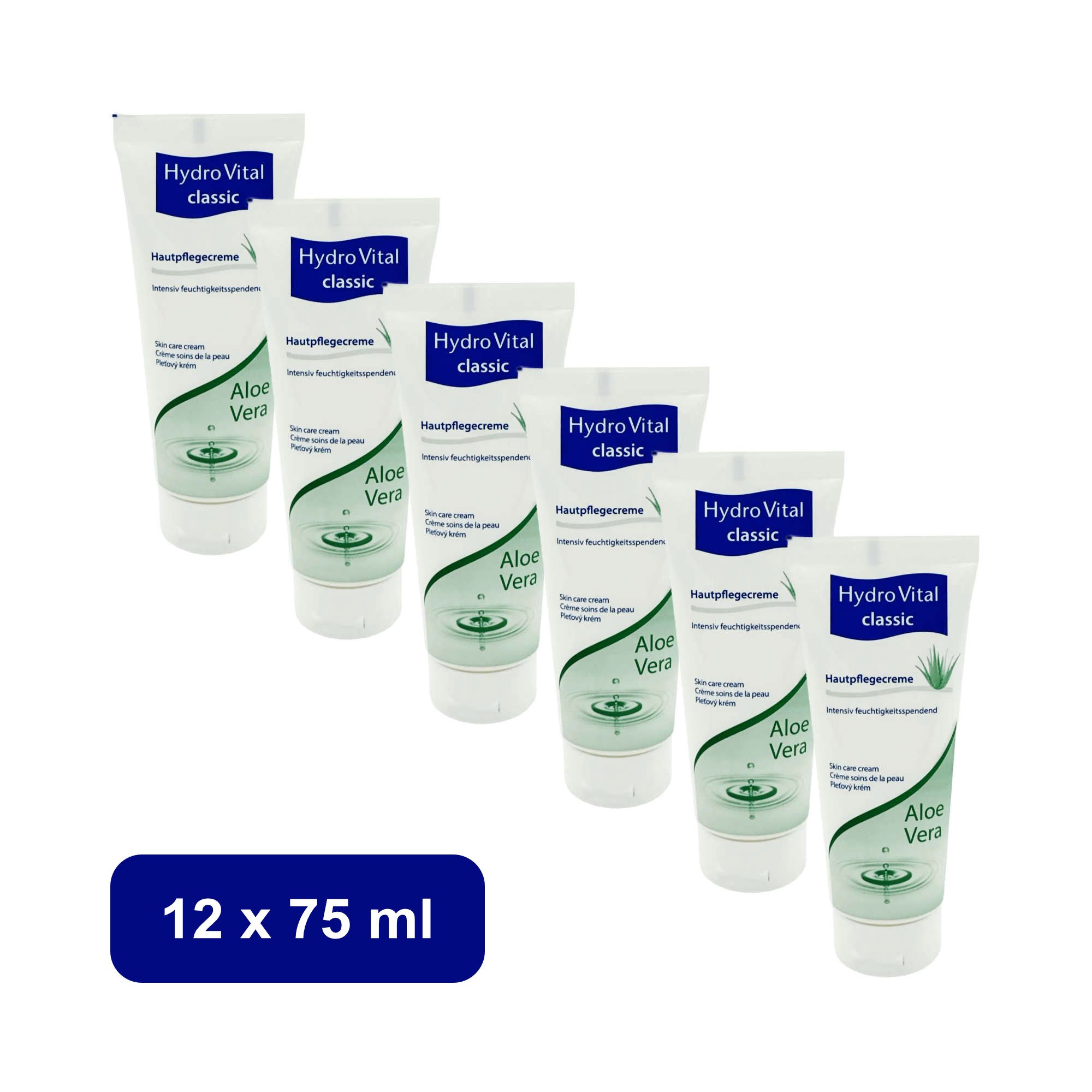 Hautcreme Hydrovital - Hautpflegecreme - Aloe Vera - 75 ml - 12x75 ml