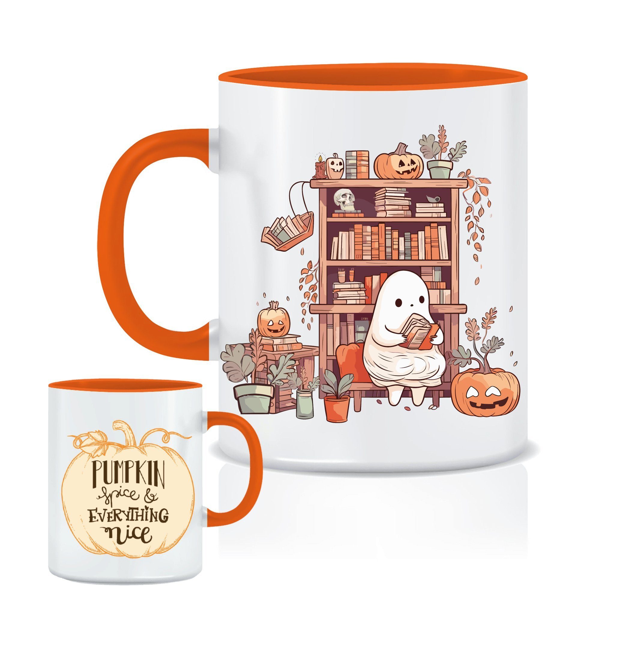 Giftandprint Tasse Pumpkin Spice deko, Kürbistasse, Geschenk, Kürbis, Weihnachten, Spüllmaschinengeeignet, Mikrowellengeeignet