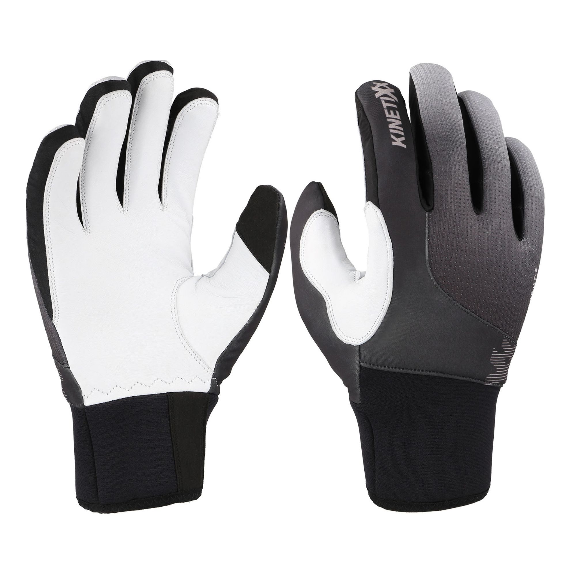 Kinetixx Langlaufhandschuhe KinetiXx Nurit Junior – warme Kinder-Langlaufhandschuhe (Schwarz, Blau, Orange) Wasserabweisend, Winddicht, Touchscreen kompatibel, Extra warm