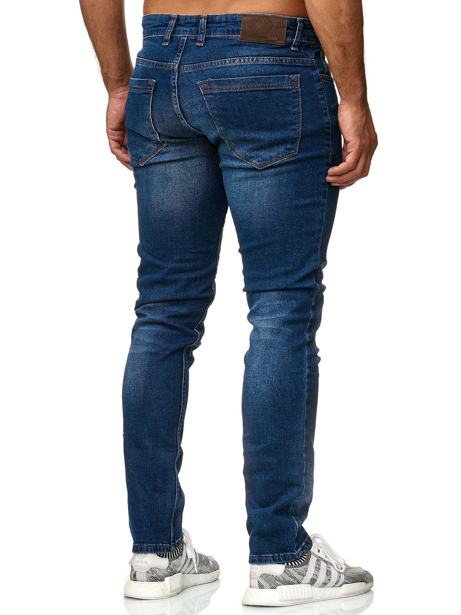 Elasthan Tazzio Destroyed-Look Stretch Slim-fit-Jeans mit & blau im 16525