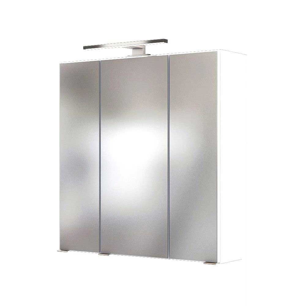 Lomadox Spiegelschrank ARLON-03 Badmöbel LED 60 cm in weiß BxHxT: 60 x 66 x 20 cm