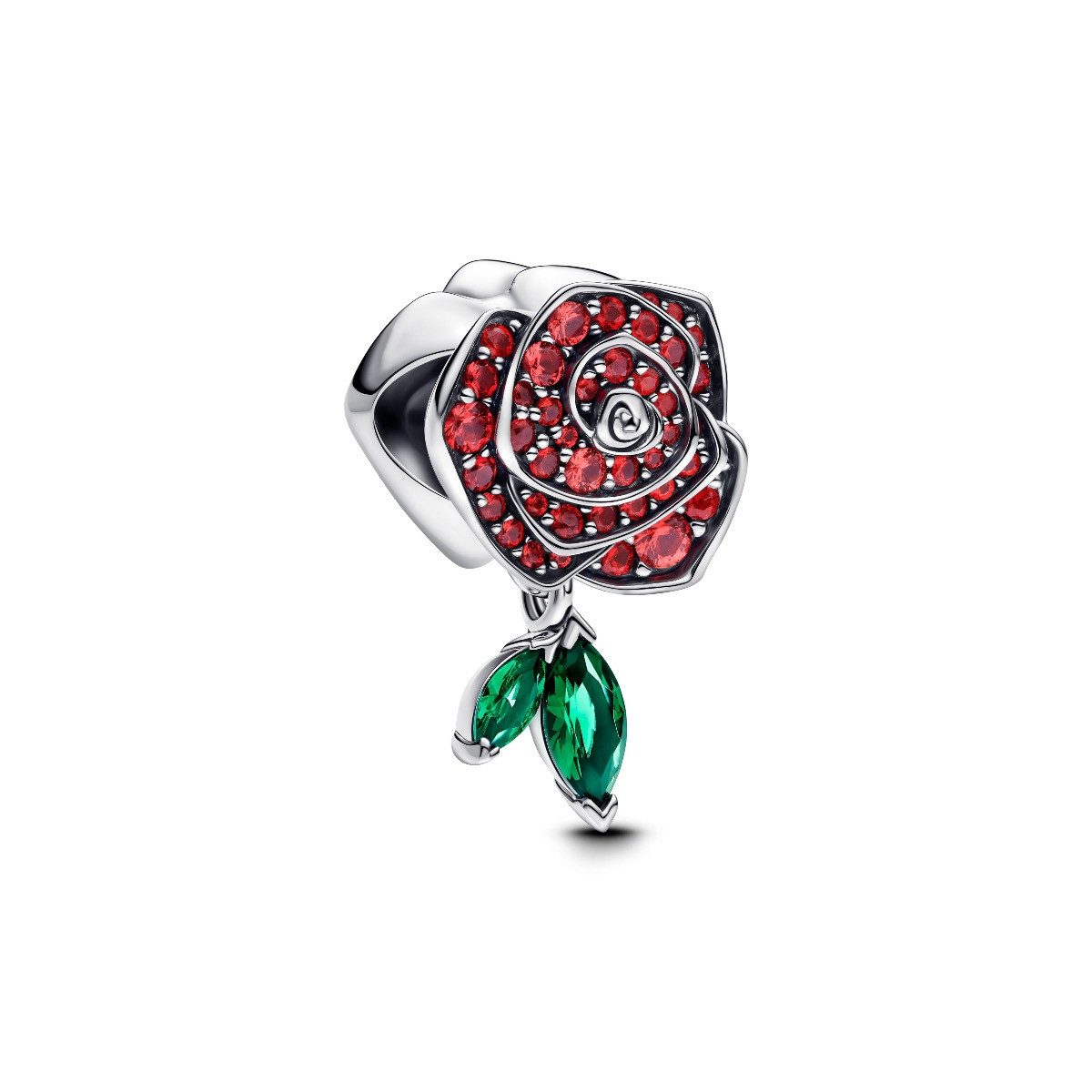 Pandora Charm-Einhänger Pandora Charm Damen Funkelnde Blühende Rose Silber 793201C02