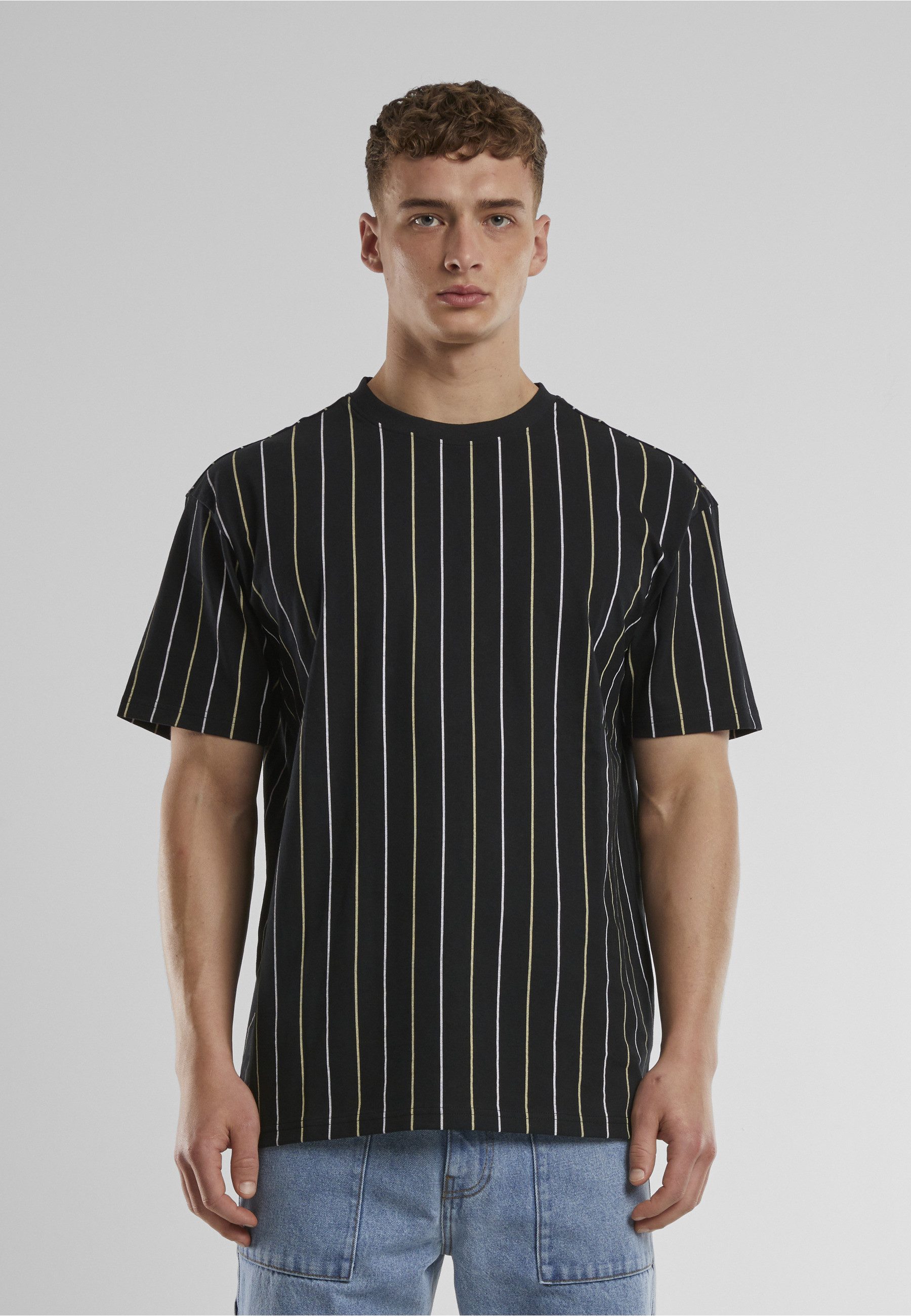 URBAN CLASSICS T-Shirt Urban Classics Printed Pinstripe Tee (1-tlg) – Bild 5 von 5