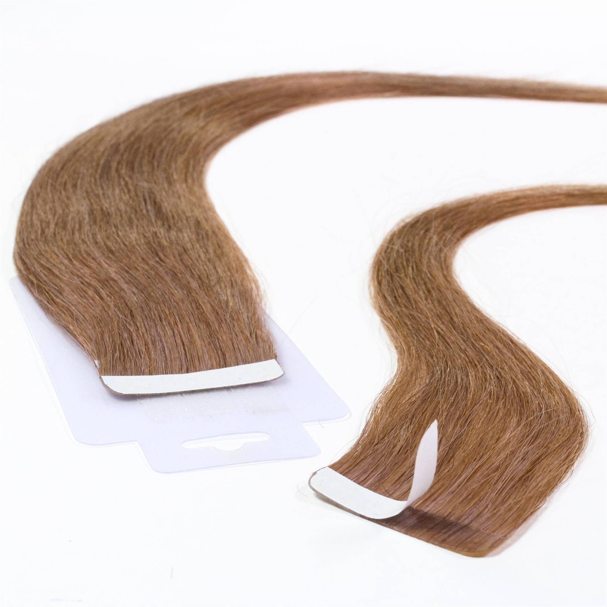 hair2heart Echthaar-Extension Tape Extensions glatt #8/1 Hellblond Asch 40cm