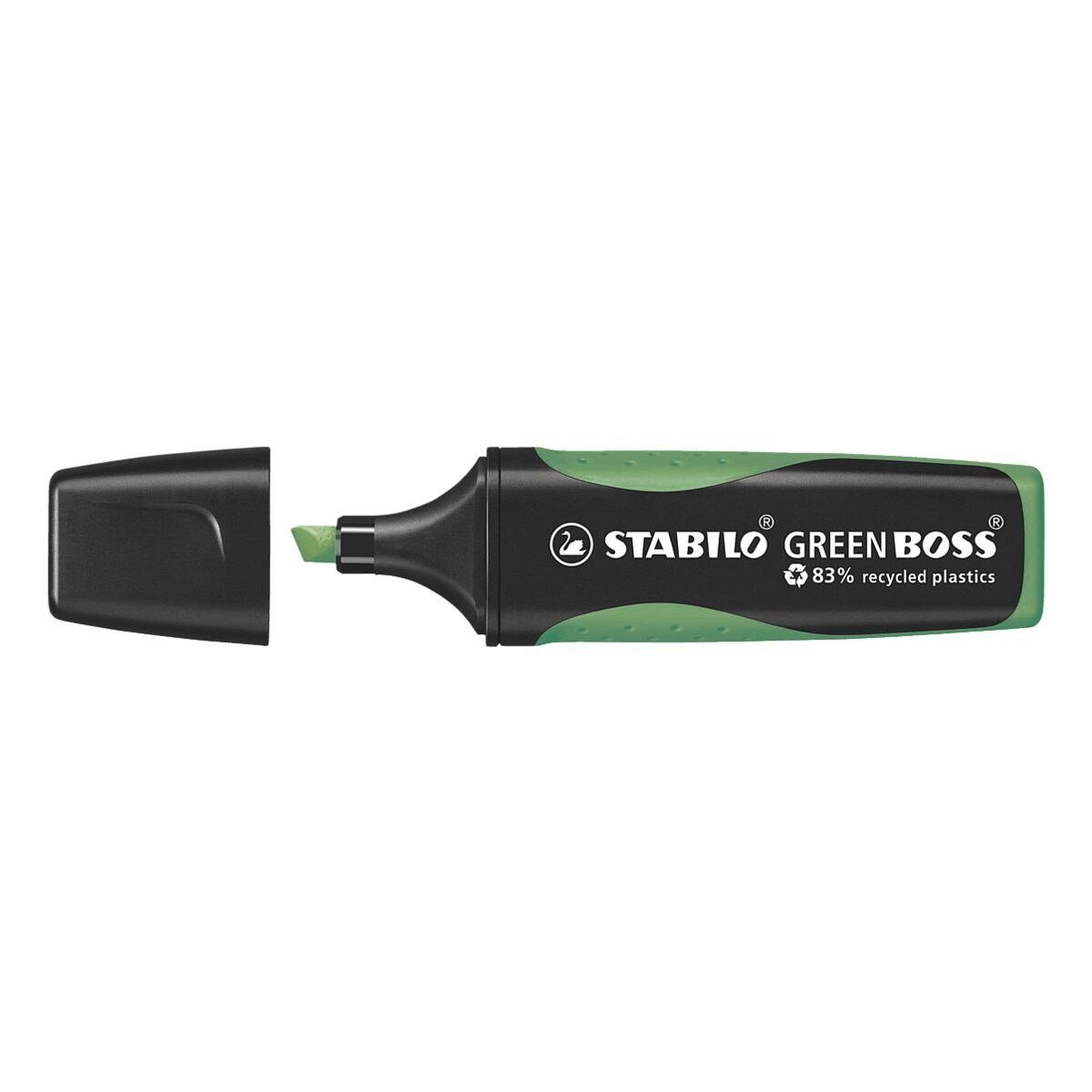 STABILO Marker Green BOSS®, (1-tlg), umweltfreundlicher Textmarker