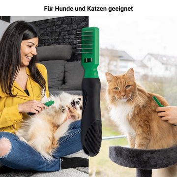 FinoPet Fellentwirrer FinoPet Entfilzungsbürste, Entfilzungsmesser, Fellbürste Hunde/Katzen, Edelstahl, (1-tlg), Langhaar, Kurzhaar, Unterwolle, Unterfell, Entfilzung