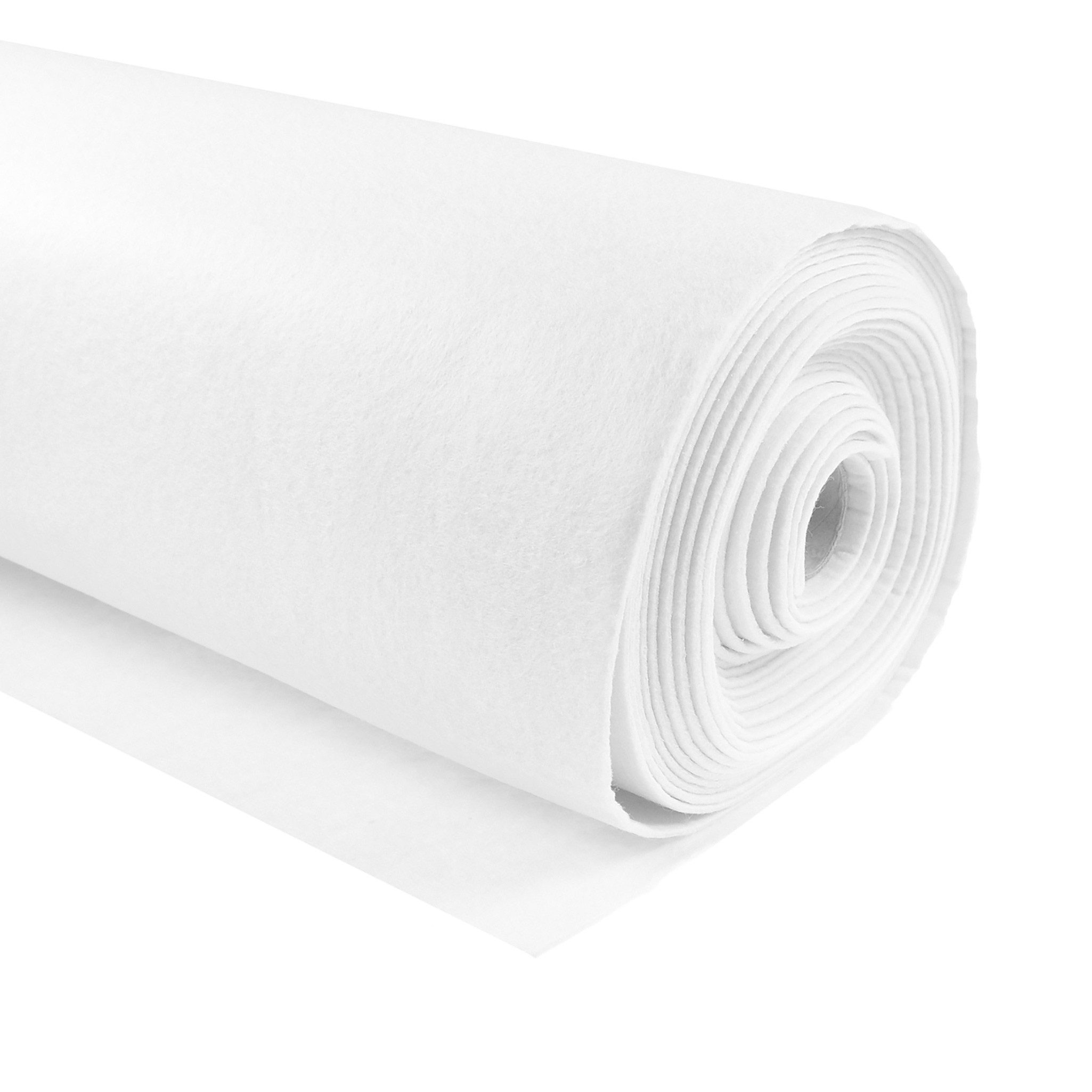 maDDma Stoff Bastelfilz 5m x 90cm Stärke 3mm, weiß