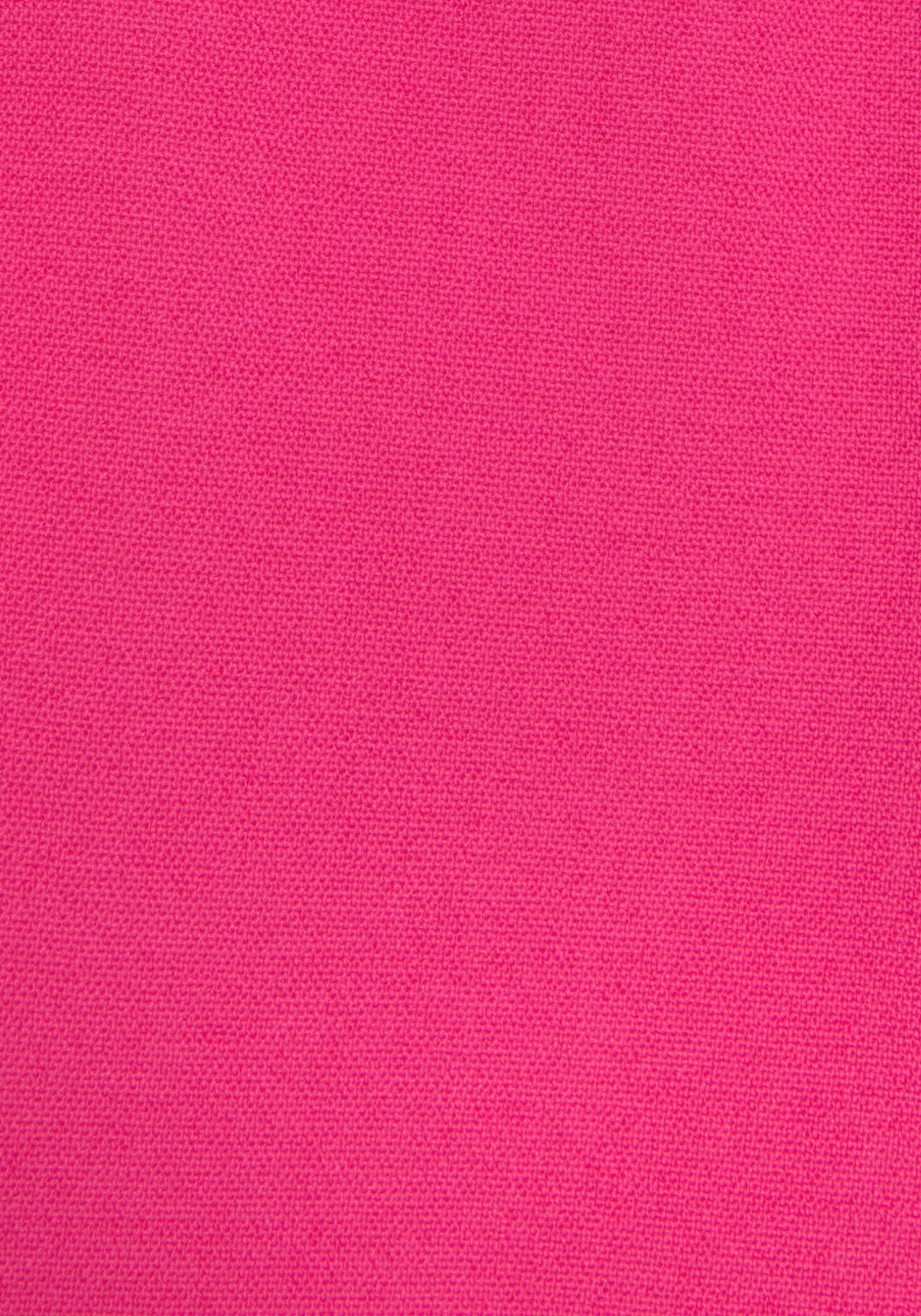 LASCANA Ware pink Gürtel gekreppter Longbluse aus (mit in Lederoptik)