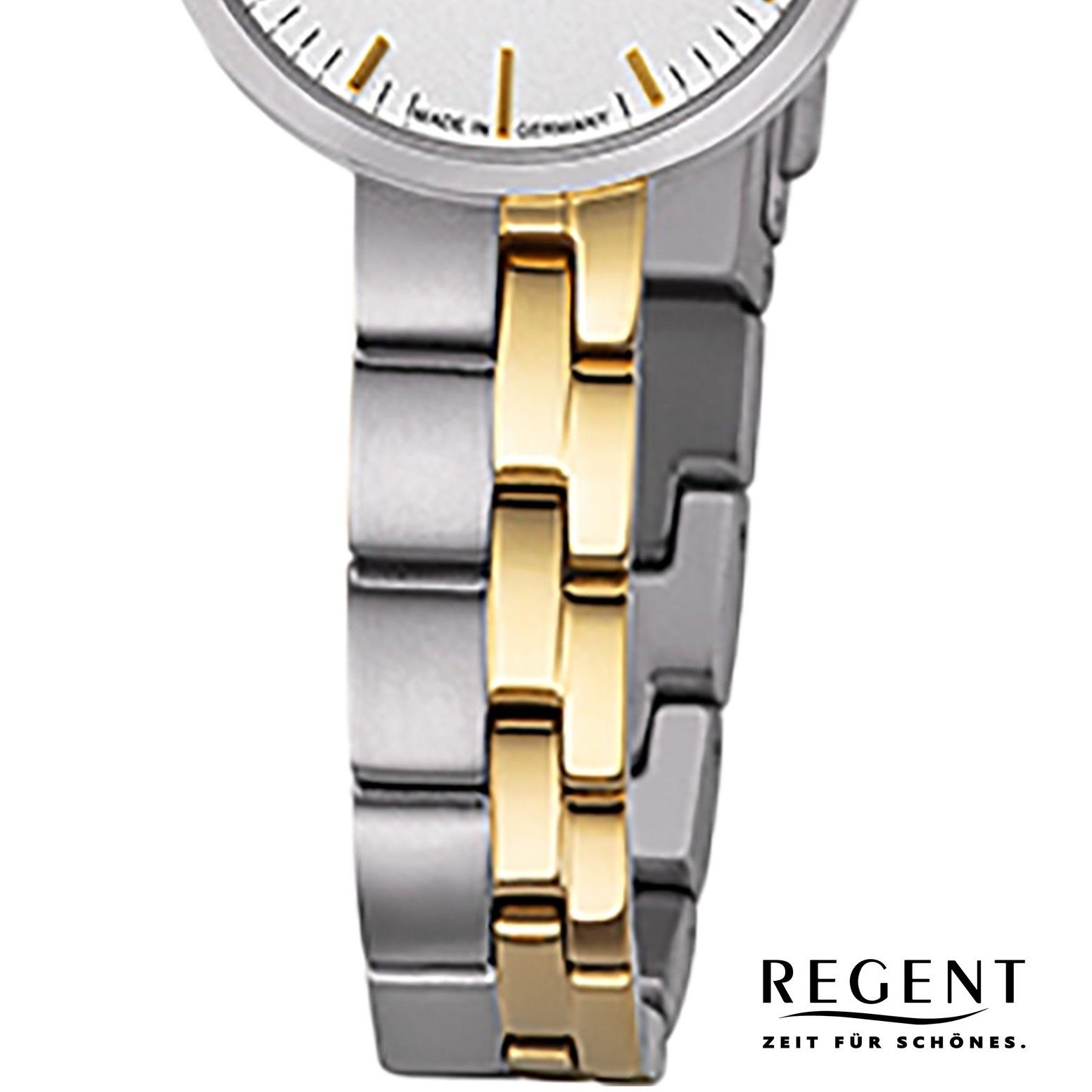 Regent Quarzuhr Regent Damen Armbanduhr Analoganzeige, (Analoguhr), Damen Armbanduhr rund, klein (ca. 26mm), Titanbandarmband