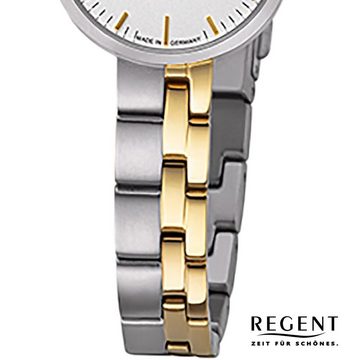 Regent Quarzuhr Regent Damen Armbanduhr Analoganzeige, (Analoguhr), Damen Armbanduhr rund, klein (ca. 26mm), Titanbandarmband