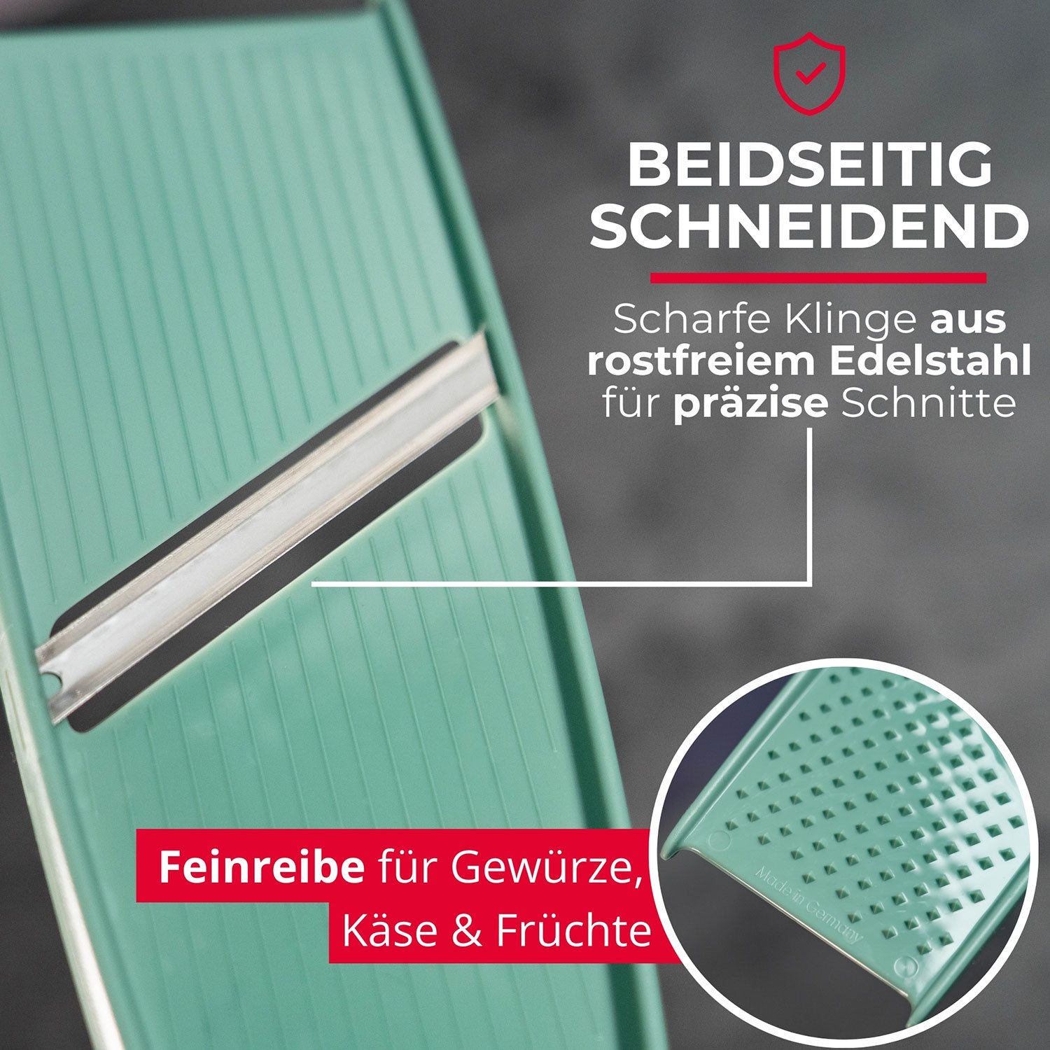 WESTMARK Gemüsehobel Hobelix, Kunststoff/Rostfreier Edelstahl, Mint-Grün, ABS
