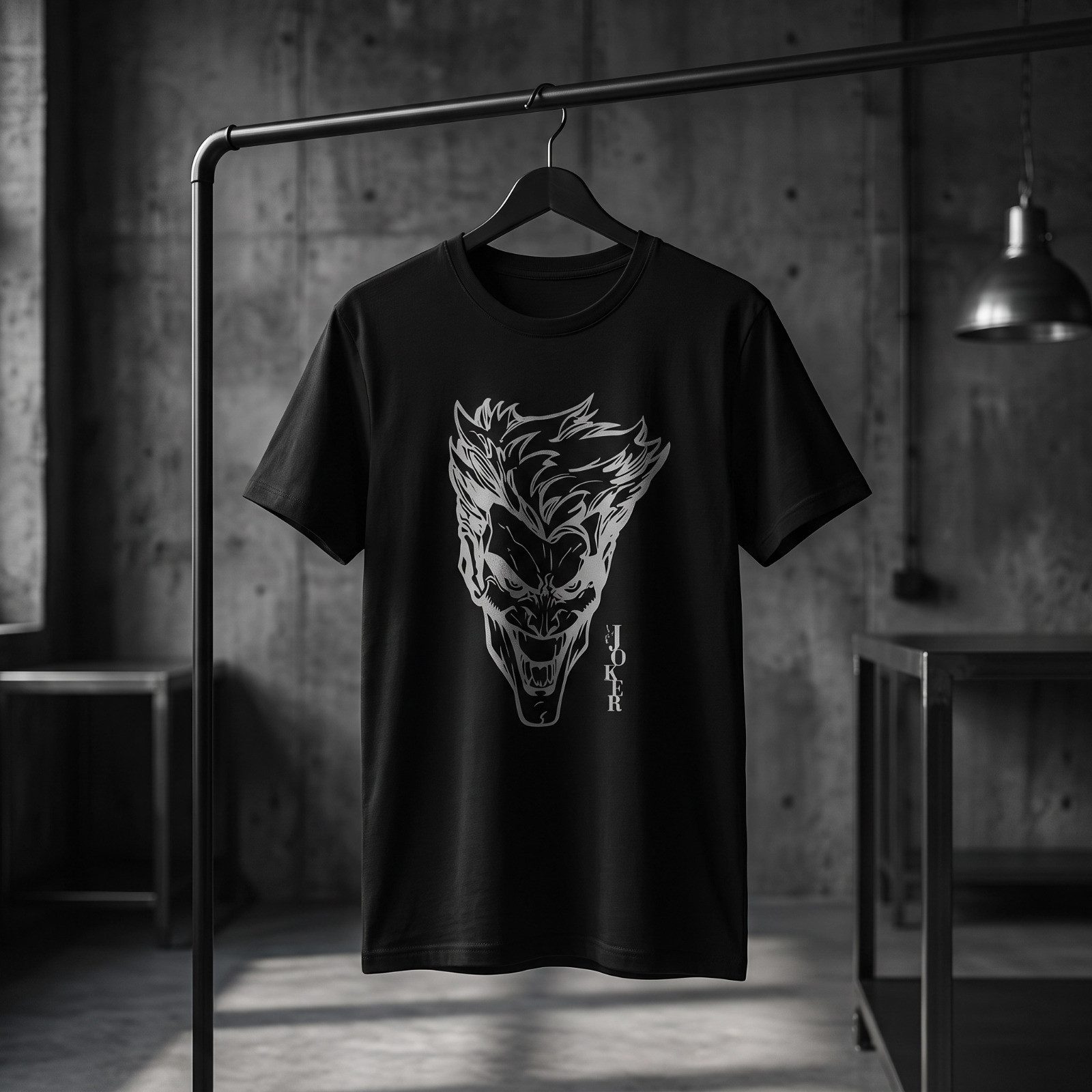 DC Comics Print-Shirt DC Comics Joker Herren Kurzarm T-Shirt Shirt Schwarz Gr. M-L