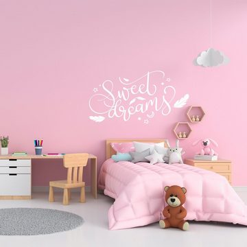 GRAVURZEILE Wandtattoo - Sweet Dreams - Wandtattoo - Kinderzimmer - Flügel -