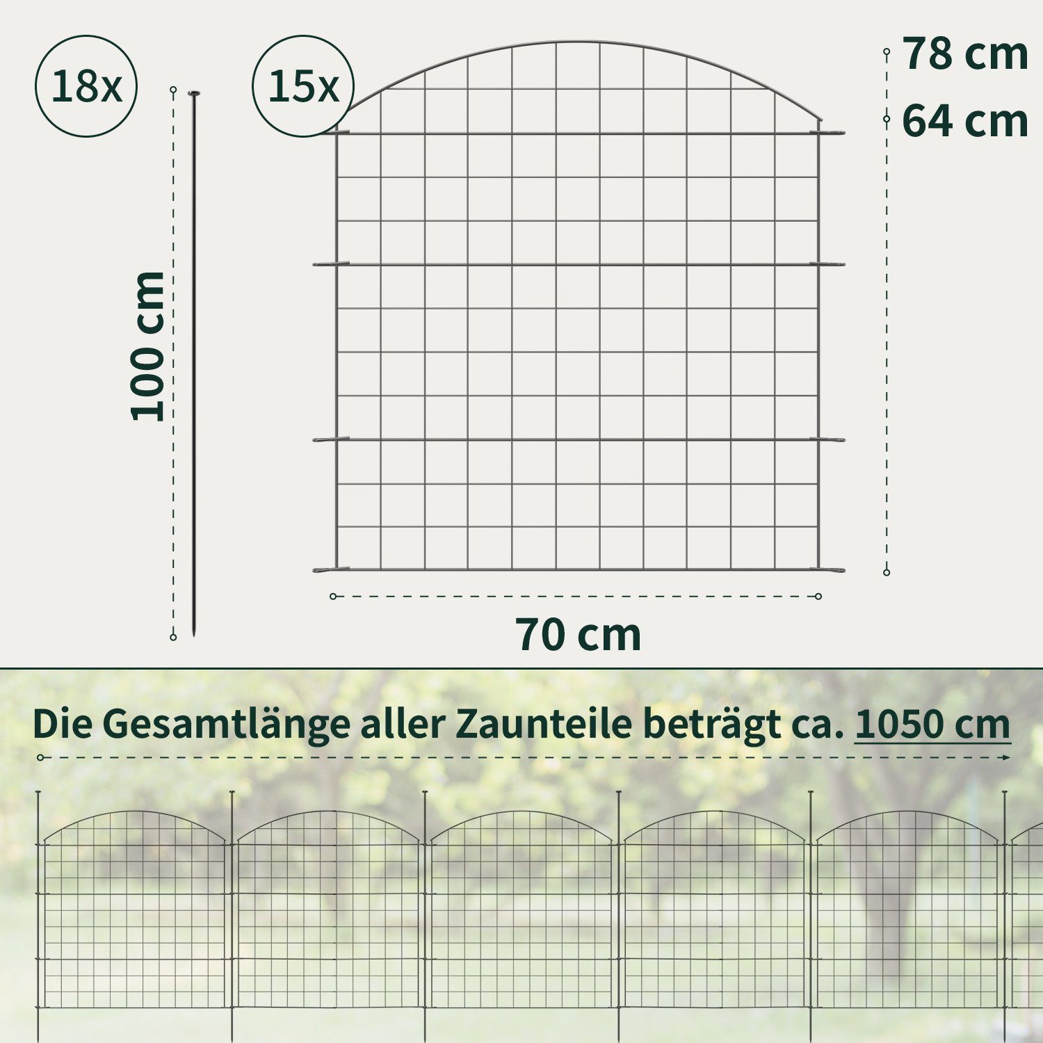VERDOBA Zaun Teichzaun Gartenzaun Hundezaun - günstig online kaufen