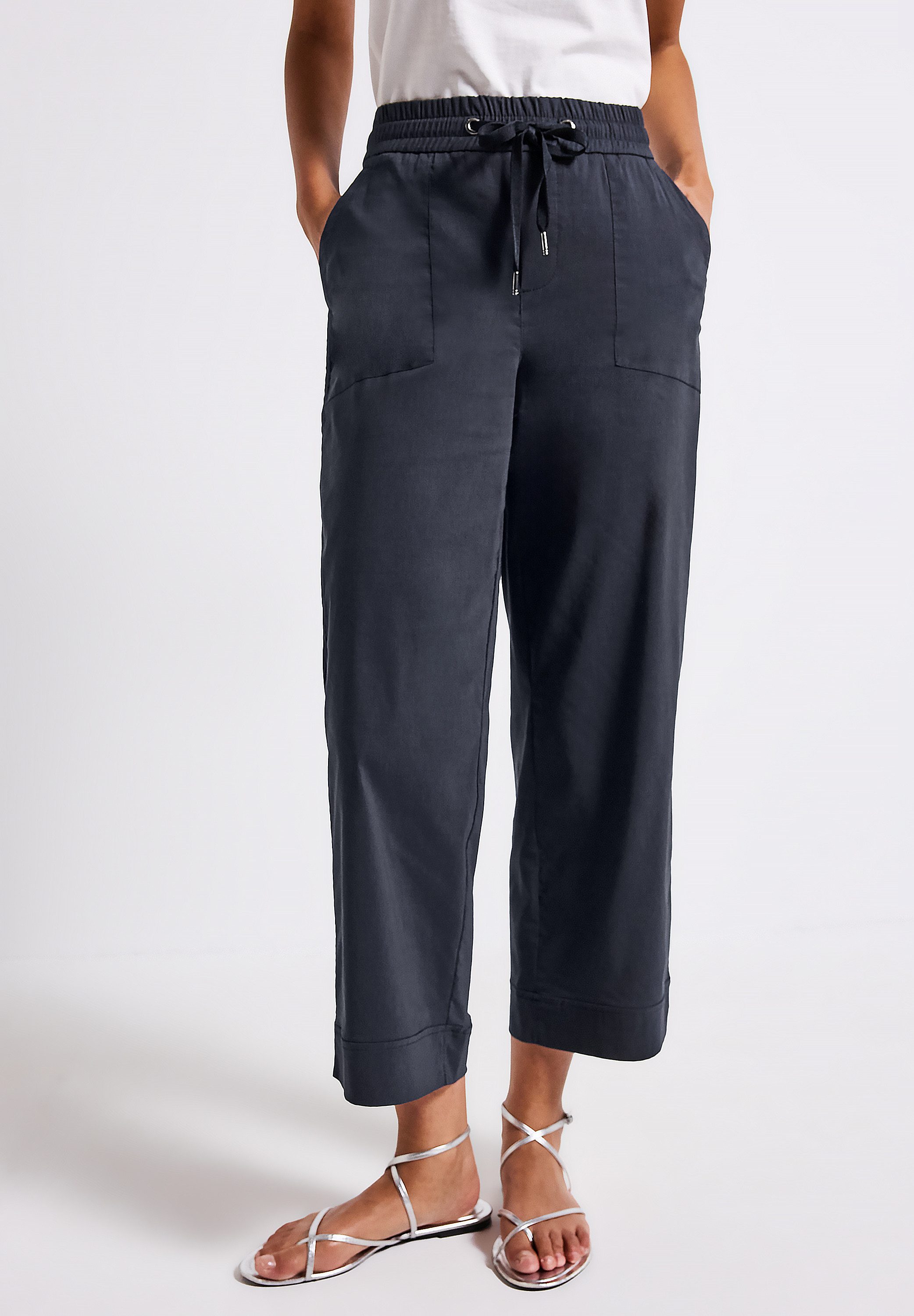 STREET ONE Stoffhose Sommerhose mit Turn-Up günstig online kaufen