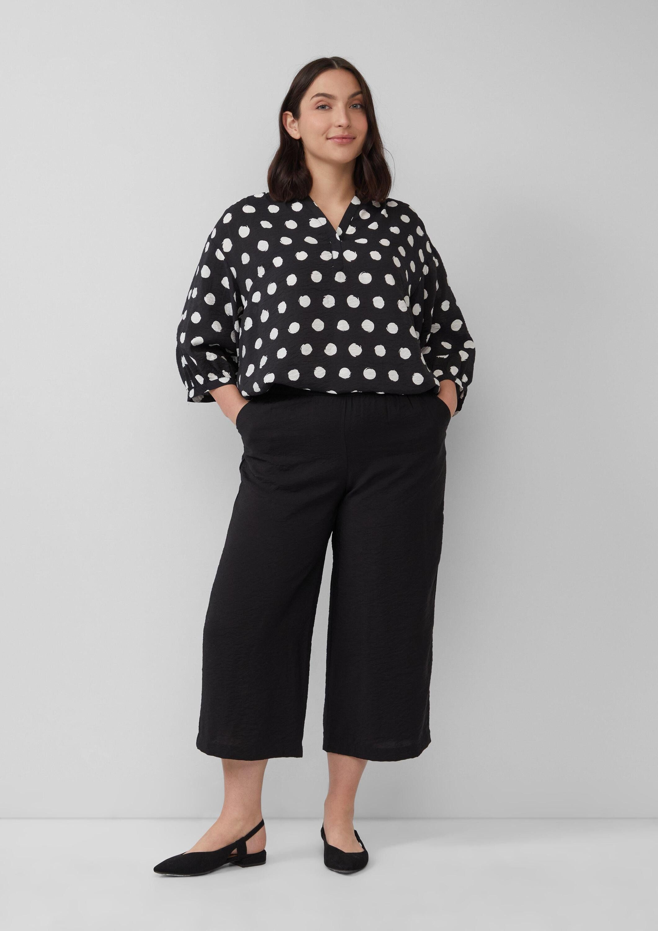 s.Oliver Culotte Hose Strukturierte Culotte aus Viskosemix günstig online kaufen