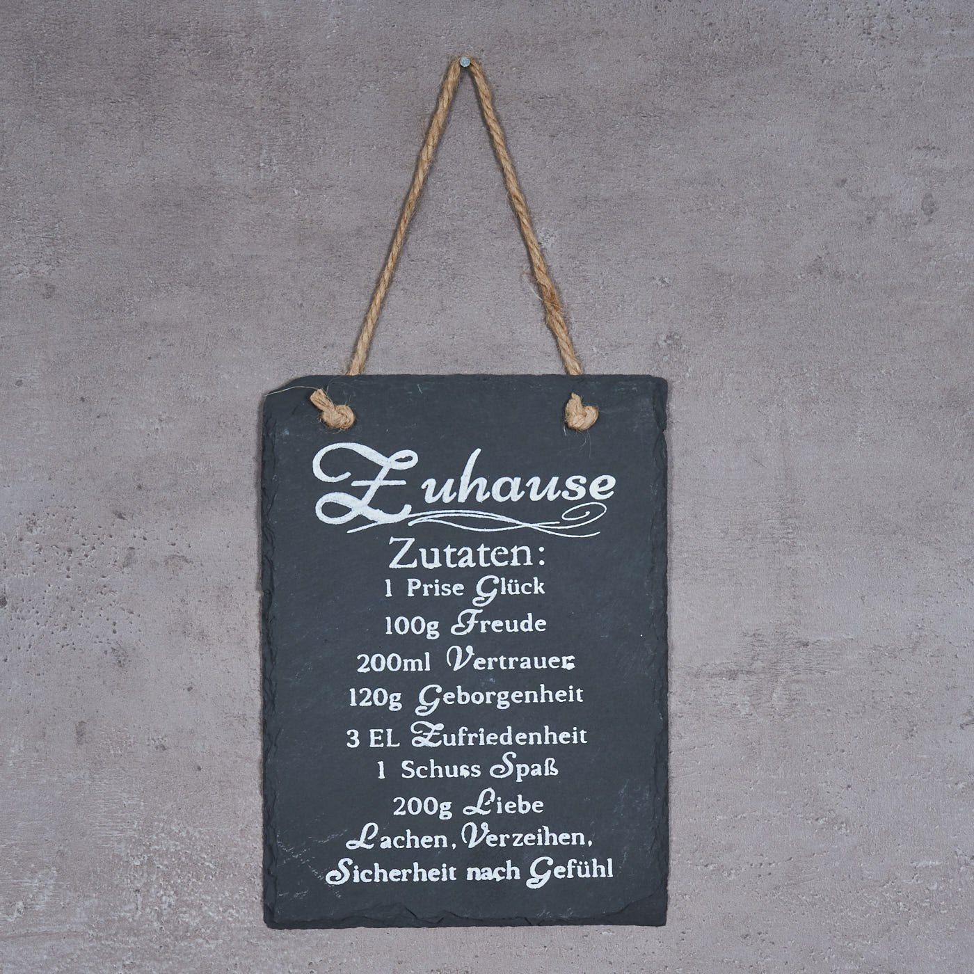 Levandeo® Wandbild, 2er Set Wandbilder Sprüche 15x20cm Rezept Schilder Familie