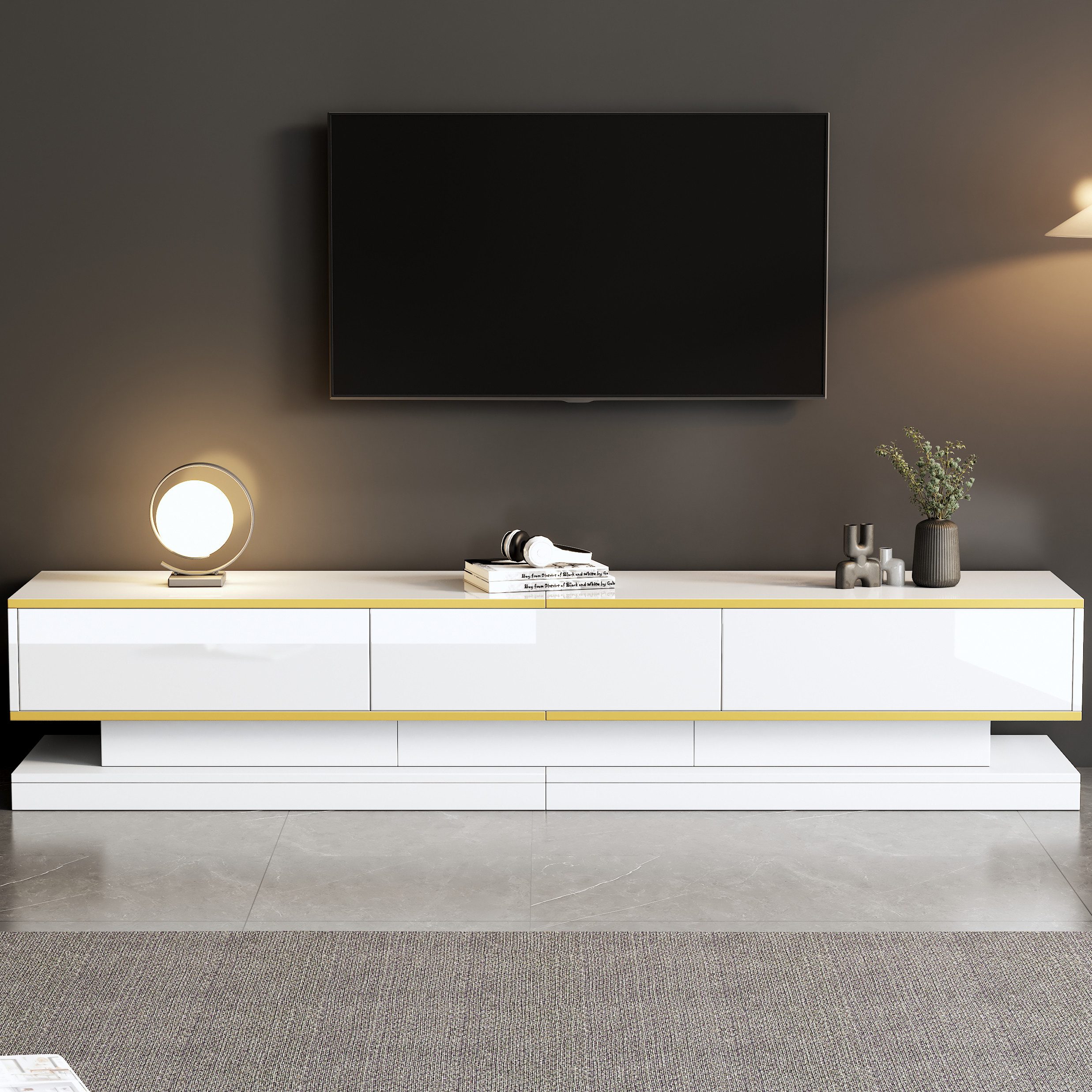 STILVORA Lowboard 200×40×40 Moderner TV-Schrank mit günstig online kaufen