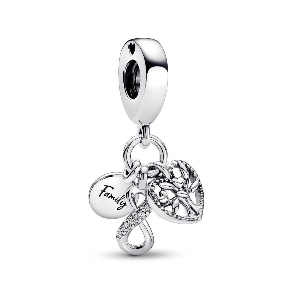 Pandora Charm Einhanger Family Infinity Triple Charm Anhanger aus 925er Silber von PANDORA