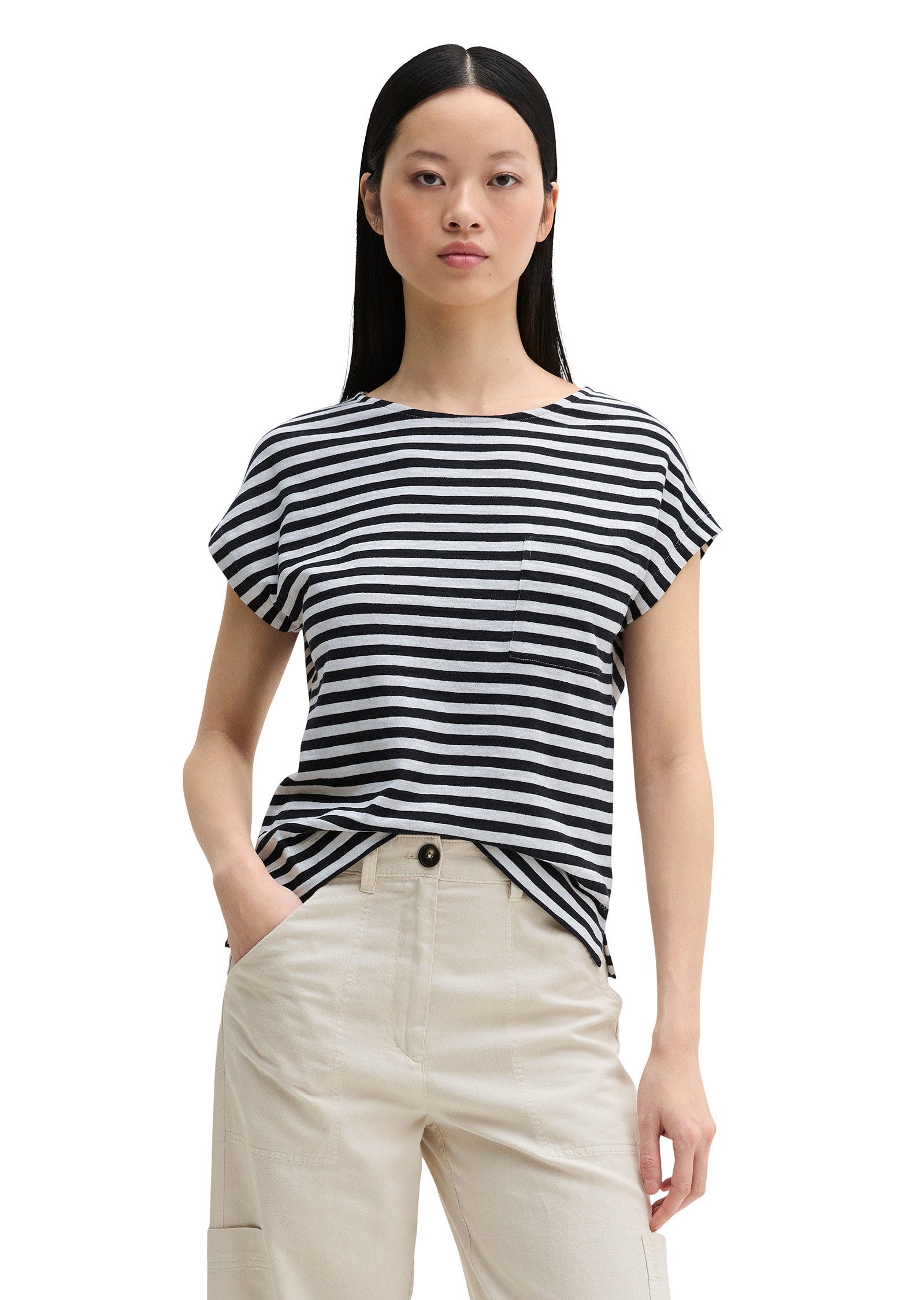 Marc O'Polo T-Shirt aus weichem Baumwoll-Slub-Jersey günstig online kaufen