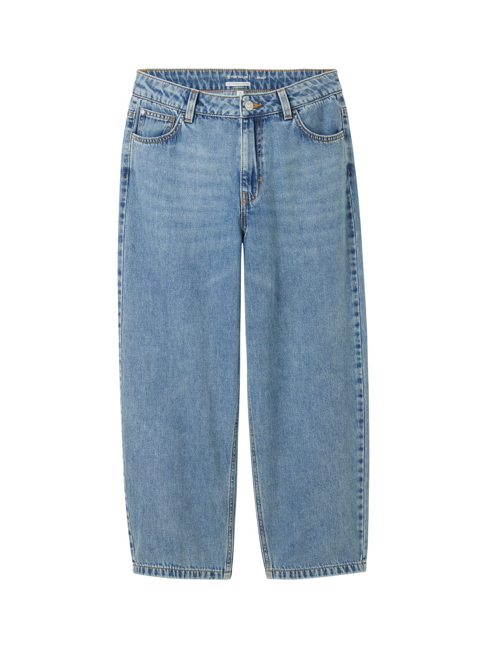 TOM TAILOR Gerade Jeans Baggy Jeans mit recycelter Baumwolle