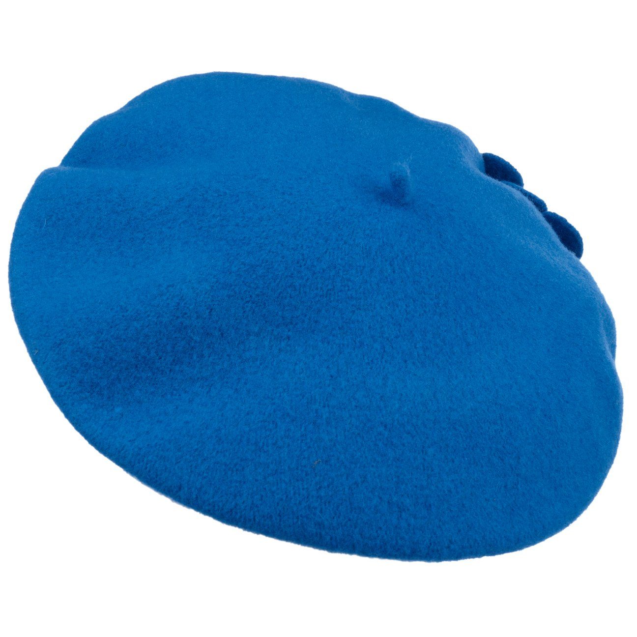 Lierys Strickmütze blau Made in EU (1-St) the Damenbaske