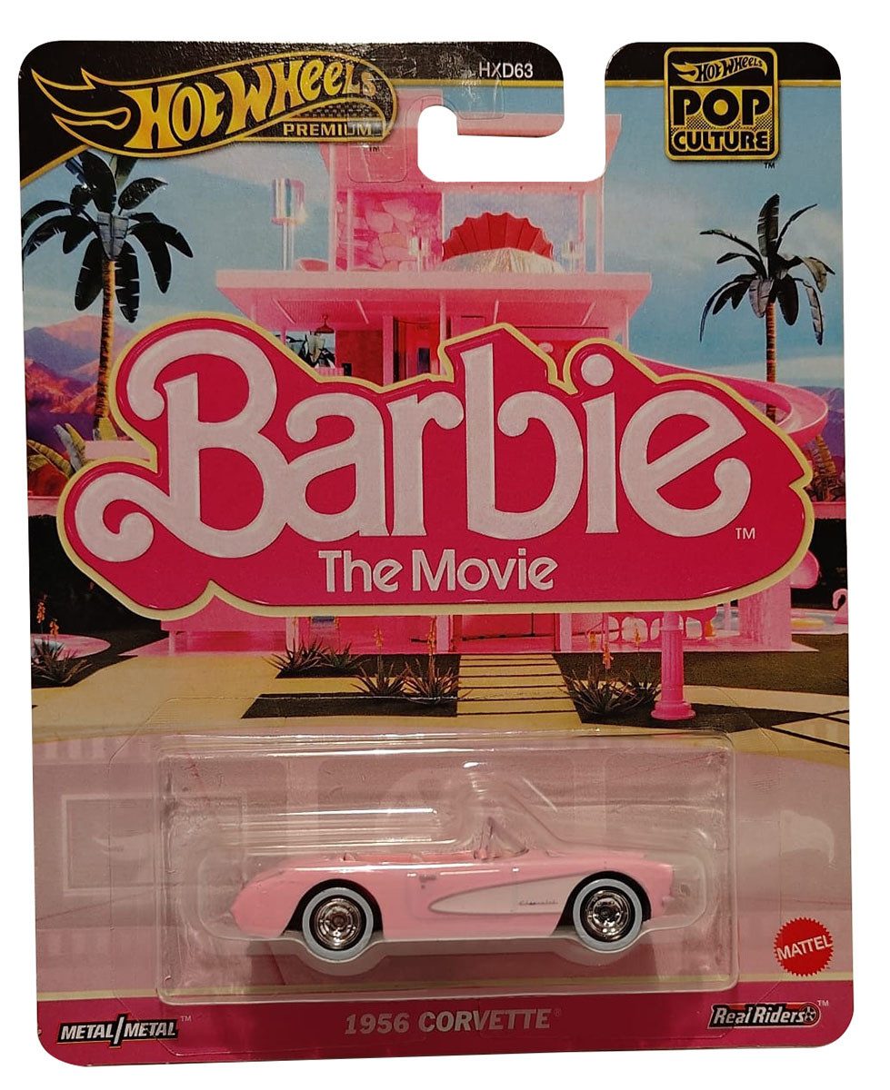 Hot Wheels Spielzeug-Auto Hot Wheels Premium Pop Culture Barbie The Movie Corvette Cabrio