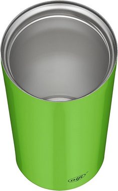 Alfi Thermobecher isoMug Plus Kaffeebecher to go Edelstahl Getränkebecher 350ml Grün, Für gesunden Genuss, ohne BPA