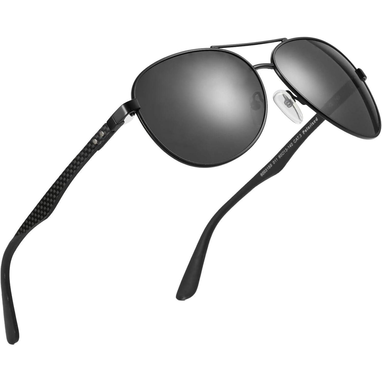LuxusKollektion Pilotenbrille Polarisierte Retro Sonnenbrille Pilotenbrille Kohlefaser Metall Rahmen