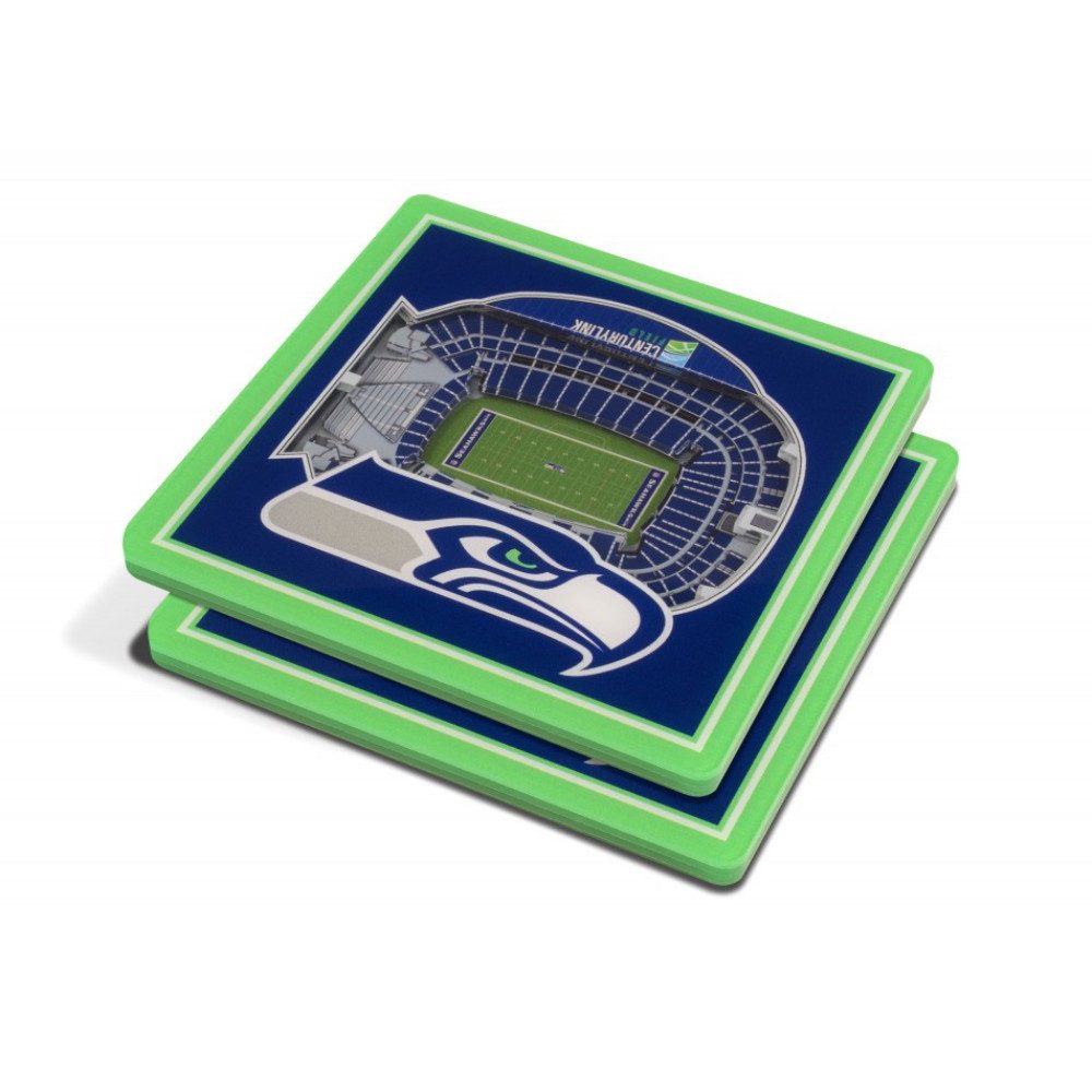 Seattle Seahawks Getränkeuntersetzer Seattle Seahawks 3DStadiumView Untersetzer 2erSet