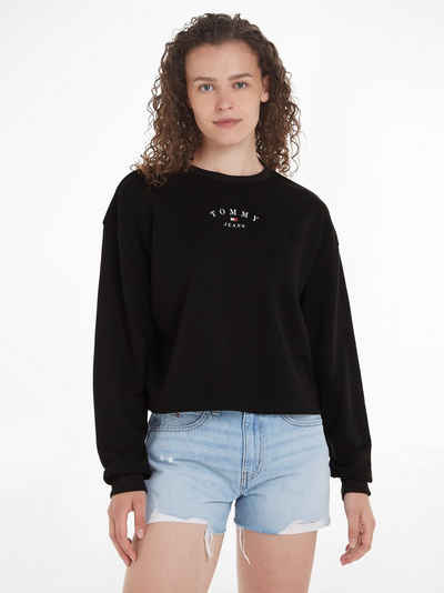 Tommy Jeans Sweatshirt TJW ESSENTIAL LOGO 2 CREW mit Tommy Jeans Flagge