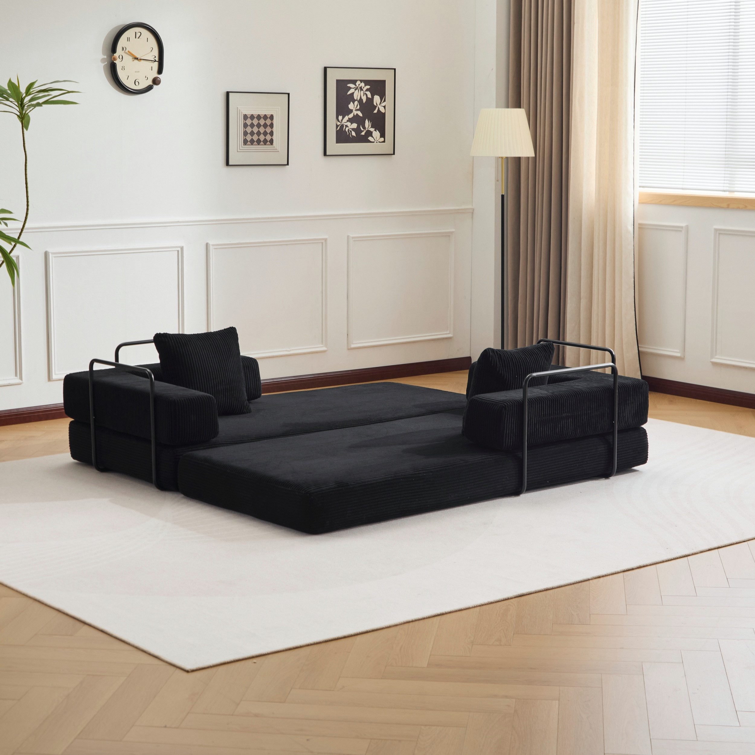 Leawin Loungesofa Faltbares Schlafsofa, bequemes Cord Bodensofa für kleine günstig online kaufen