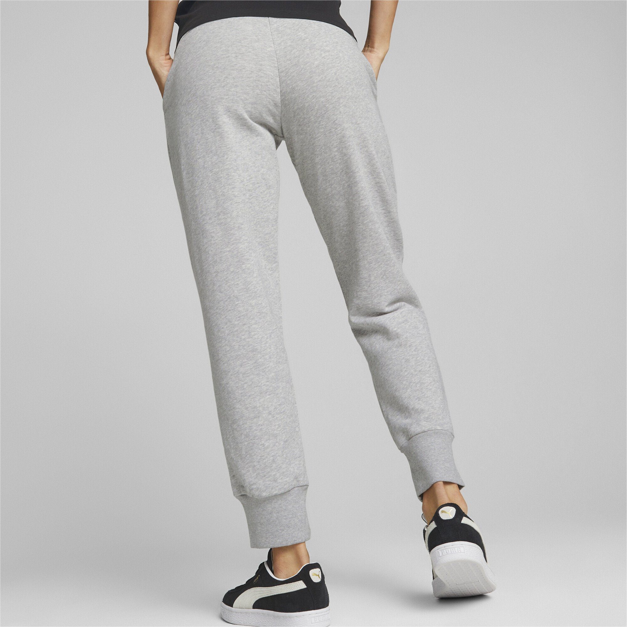 Gray PUMA Sporthose Essentials Heather Damen Sweatpants Light