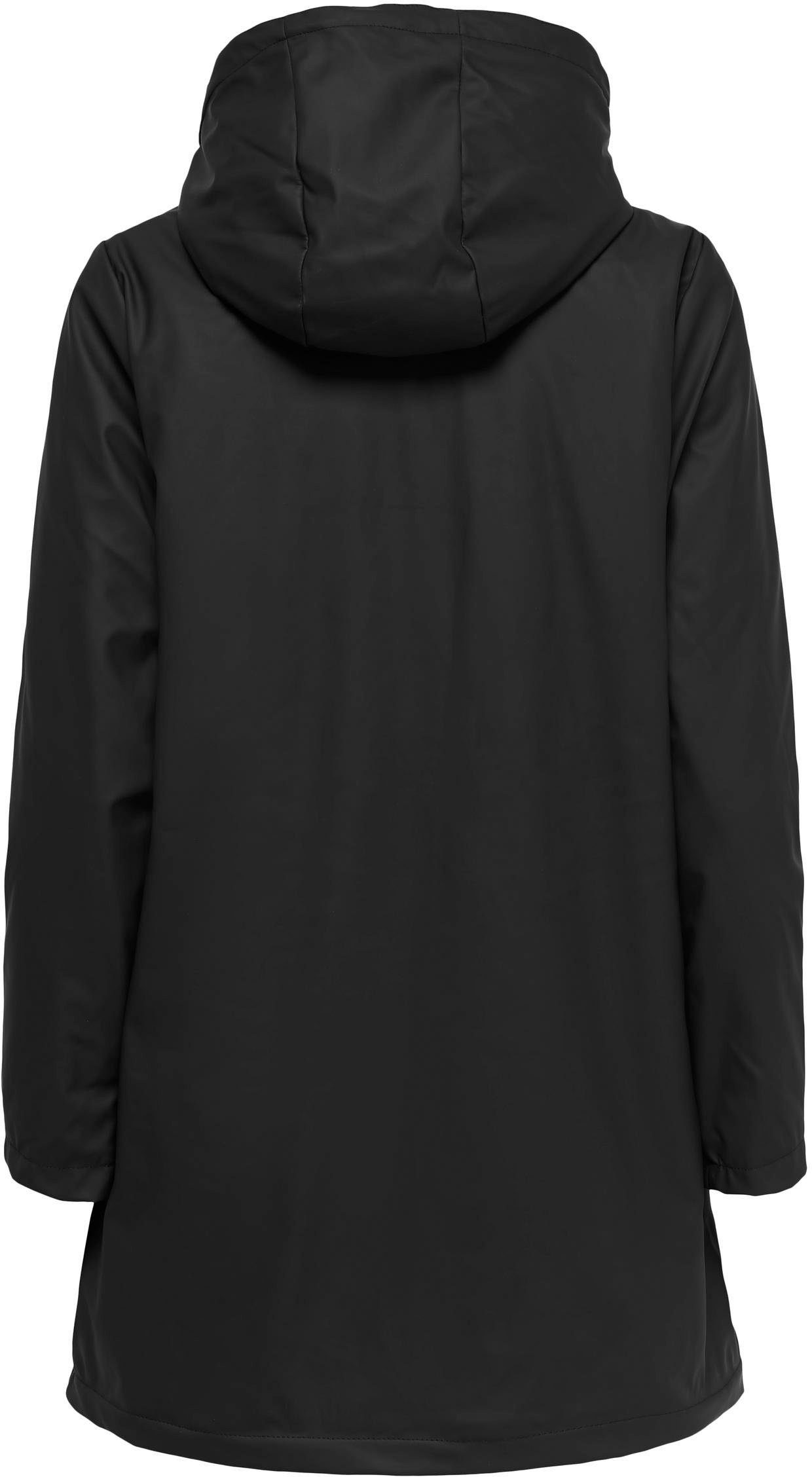 ONLY Funktionsmantel ONLSALLY RAINCOAT OTW NOOS mit Kapuze und Teddyplüschfutter